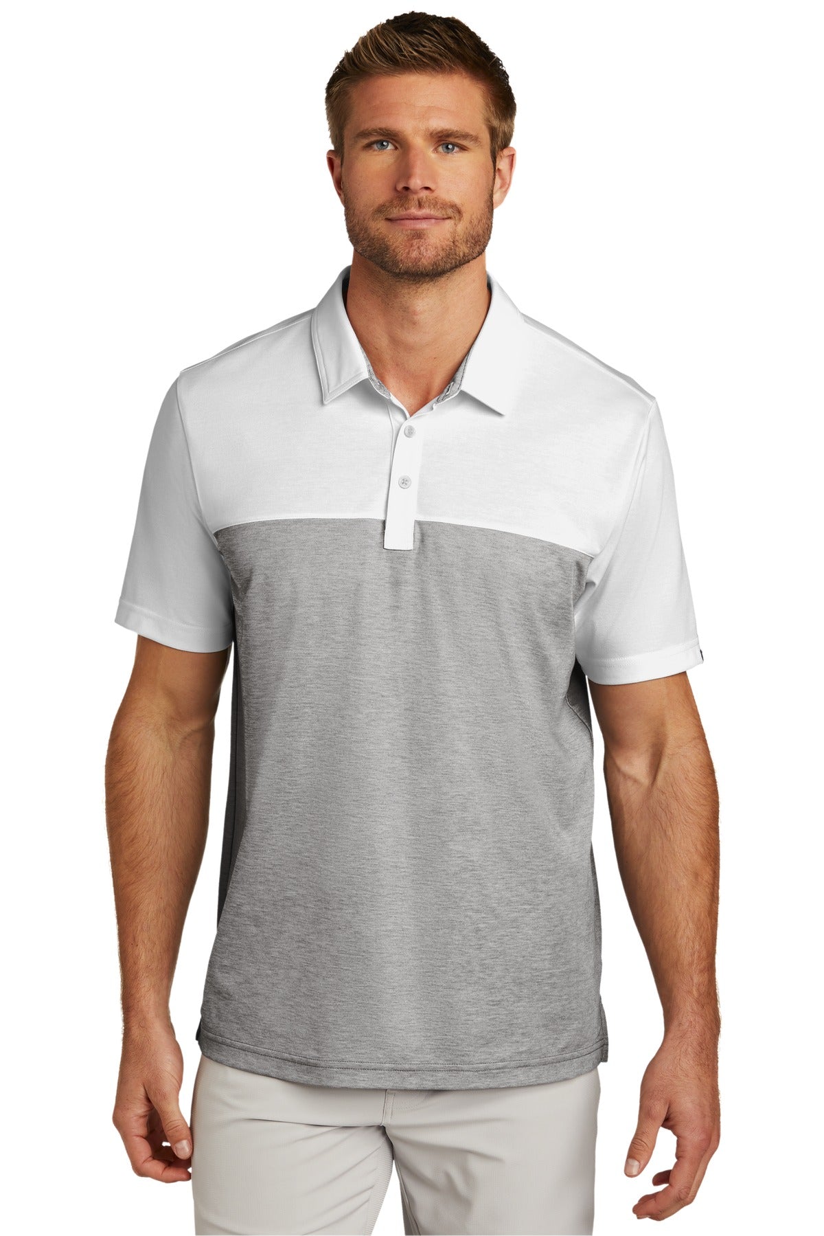 Polos/Knits White/ Quiet Shade Grey Heather TravisMathew
