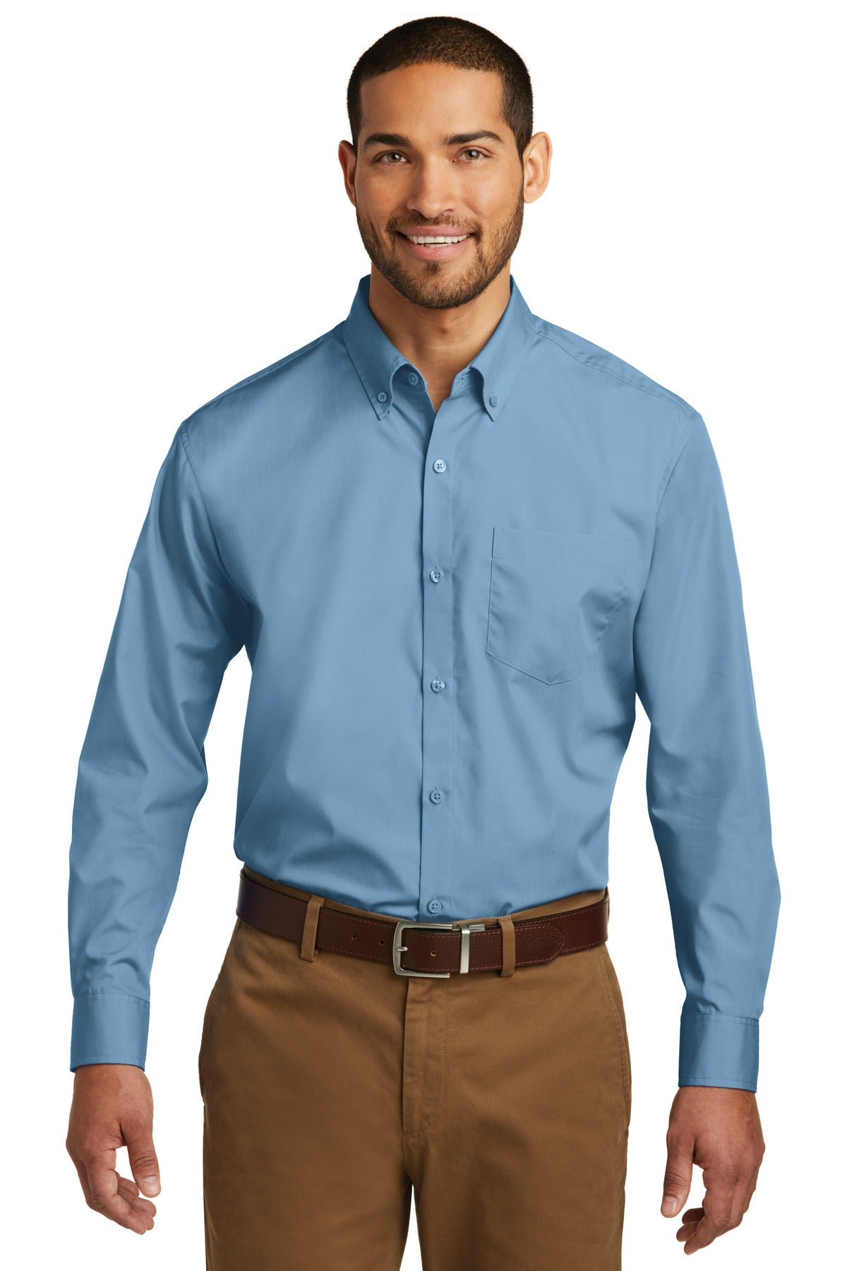 Woven Shirts Carolina Blue Port Authority