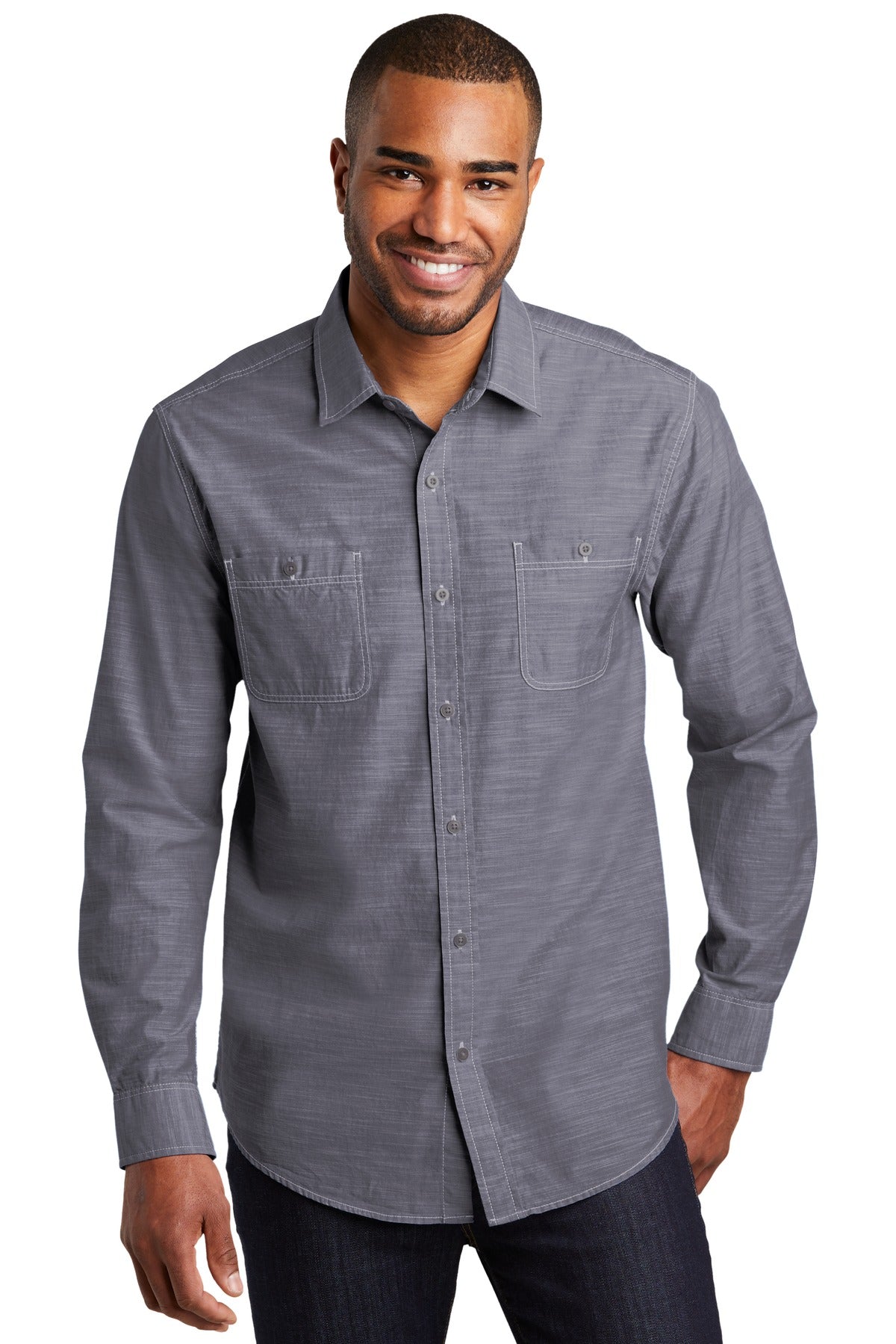 Woven Shirts True Navy Port Authority