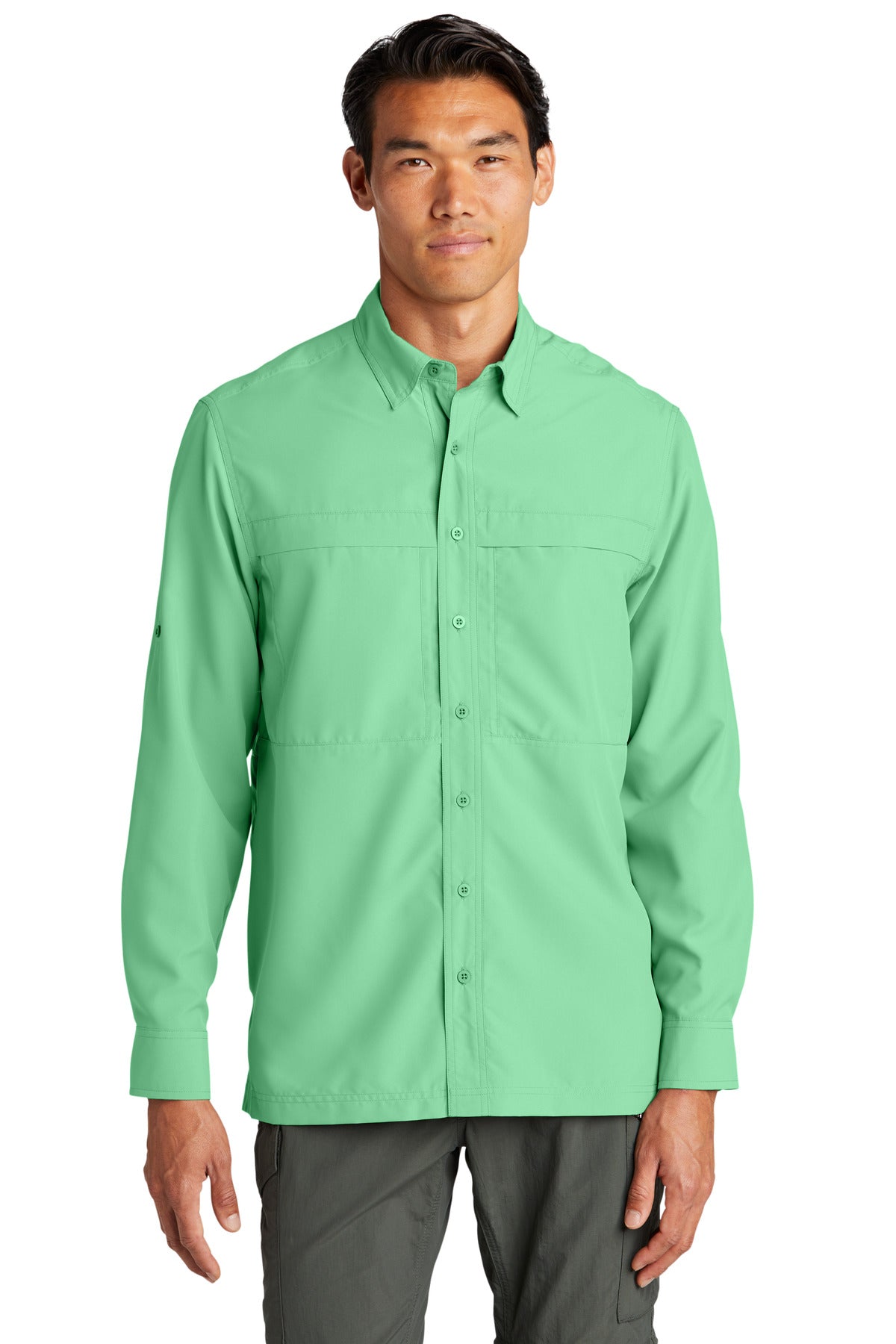Woven Shirts Bright Seafoam Port Authority