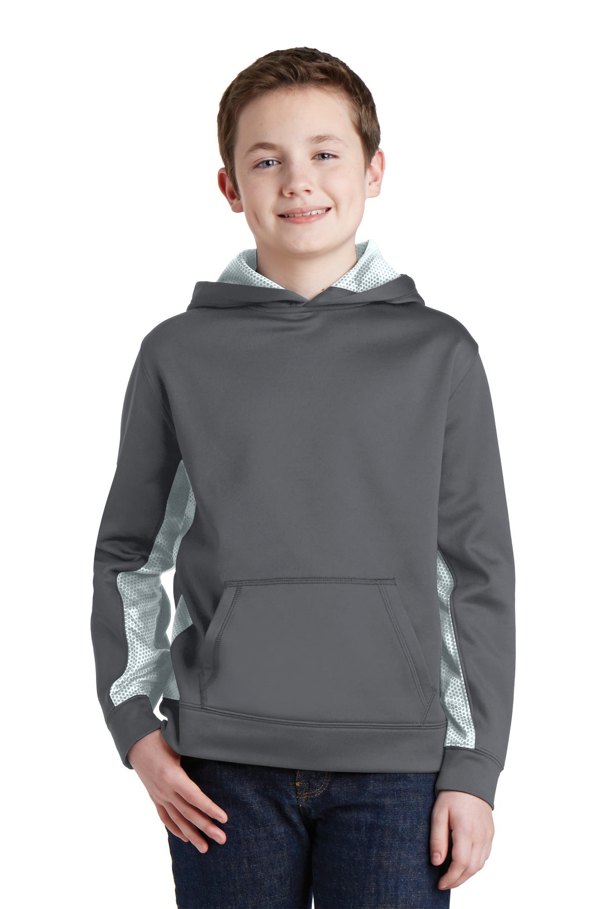 Sweatshirts/Fleece Dark Smoke Grey/ White Sport-Tek