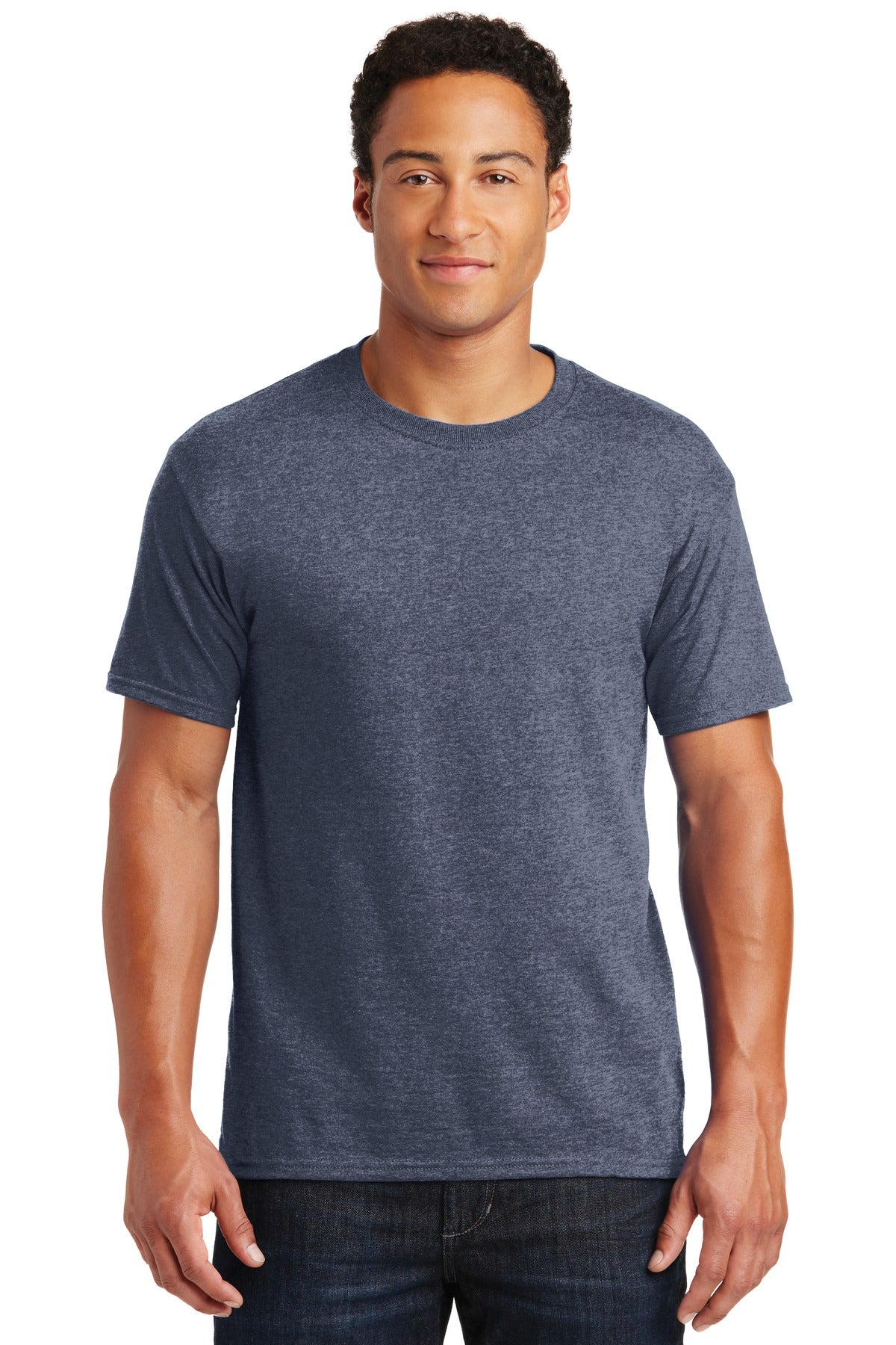 T-Shirts Vintage Heather Navy Jerzees