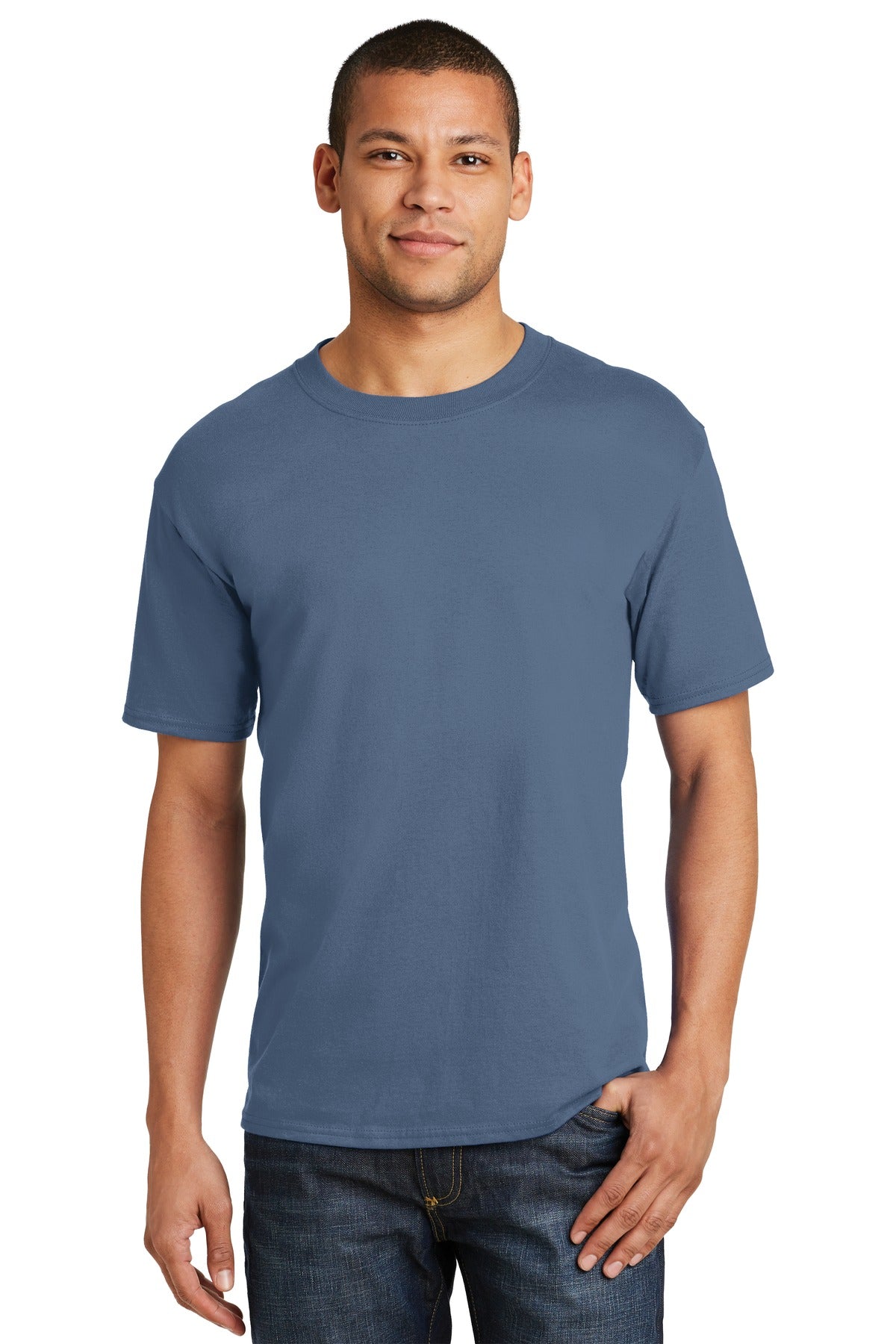 T-Shirts Denim Blue Hanes