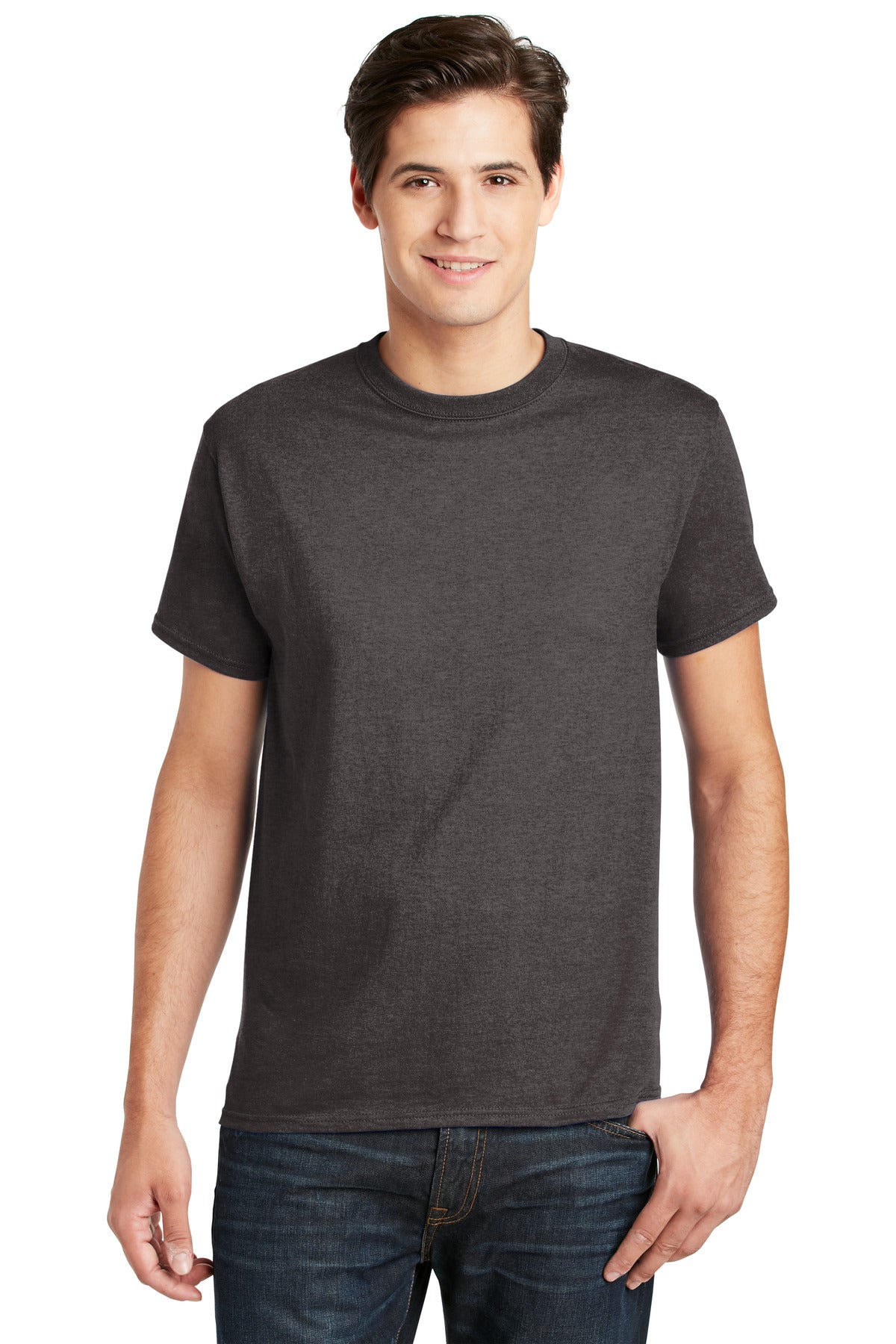 T-Shirts Charcoal Heather Hanes