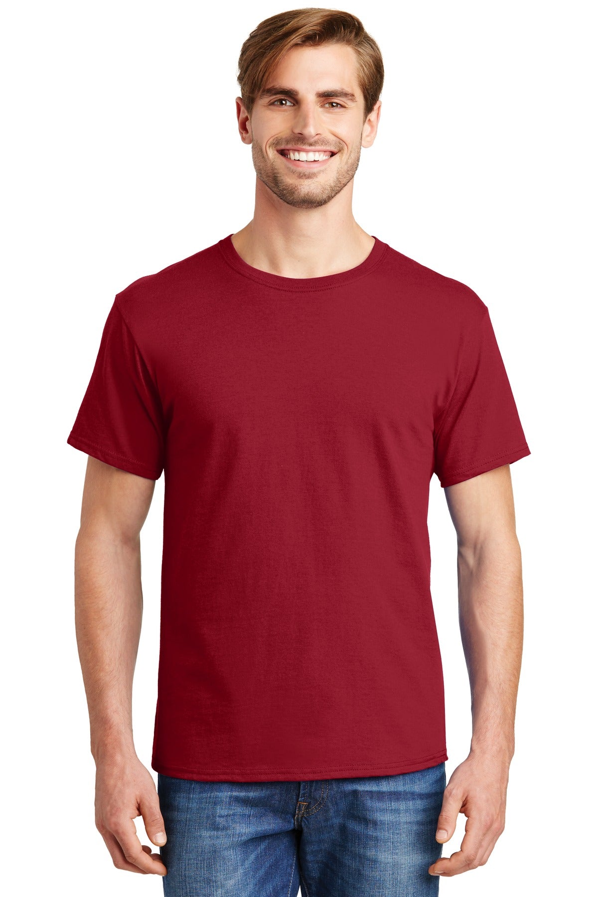 T-Shirts Deep Red Hanes