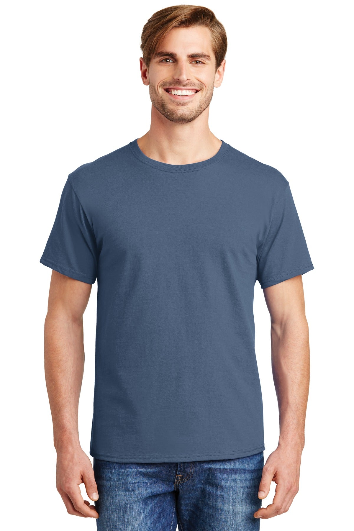 T-Shirts Denim Blue Hanes