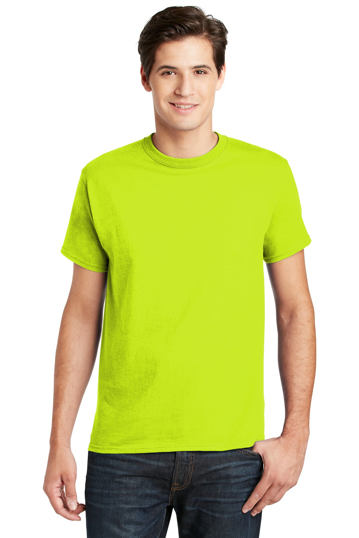 T-Shirts Safety Green Hanes