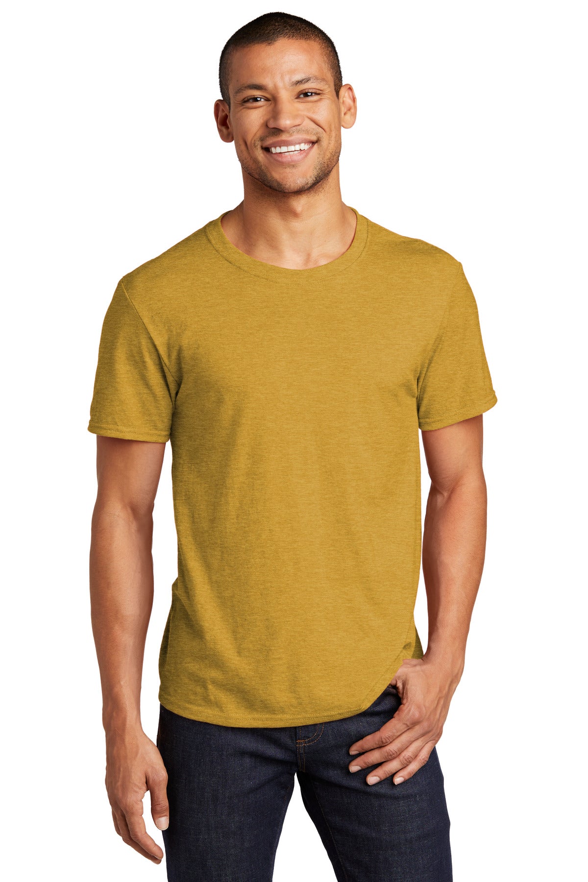T-Shirts Mustard Heather Jerzees