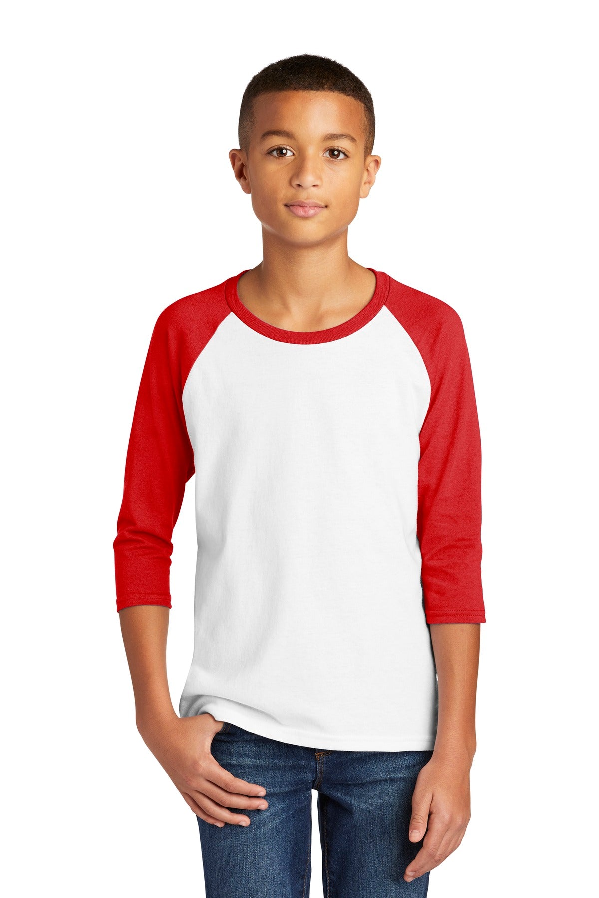 T-shirt White/ Red Gildan