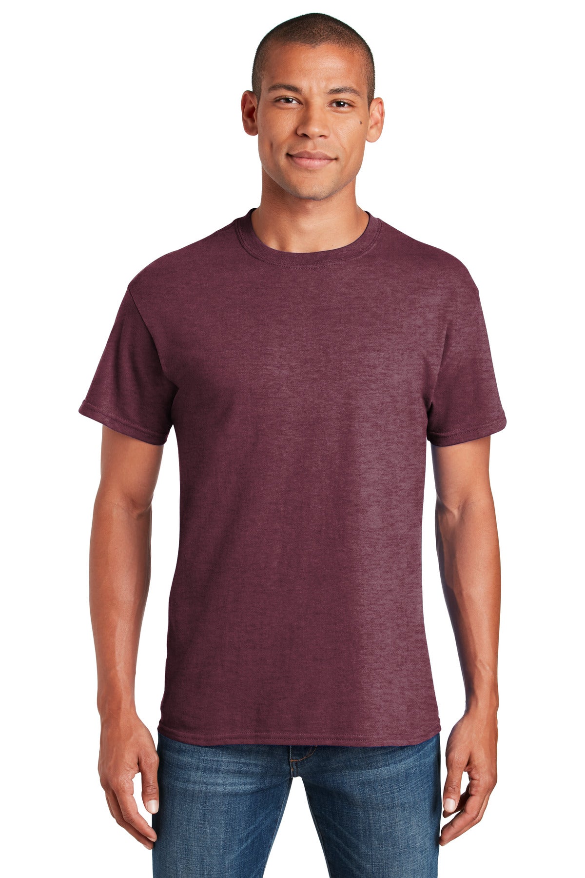 T-Shirts Heather Maroon Gildan