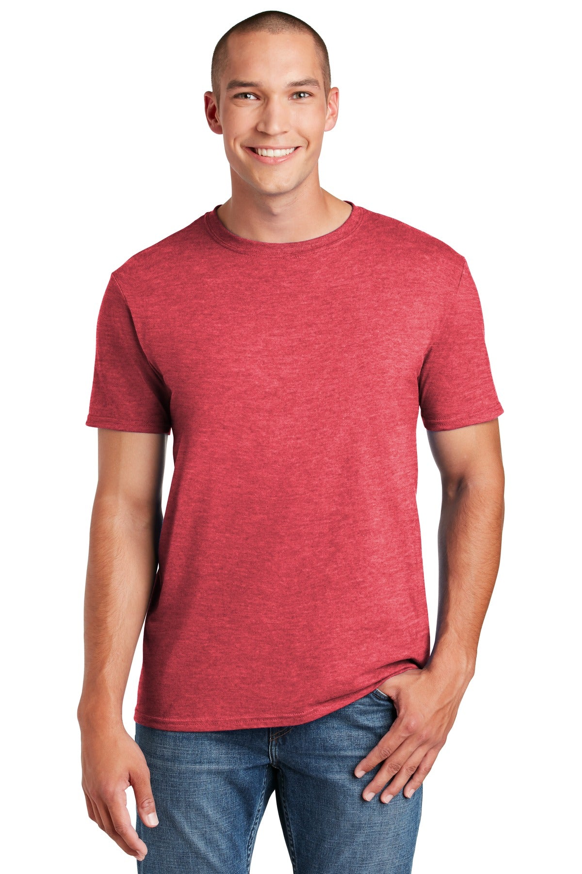 T-Shirts Heather Red Gildan