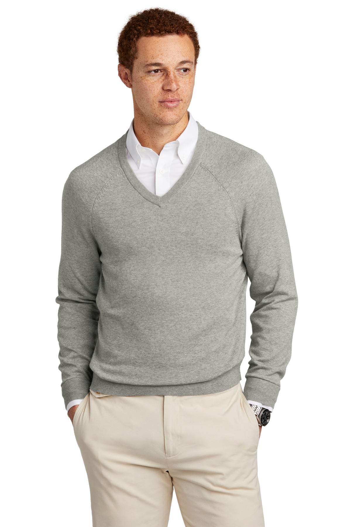 Polos/Knits Light Shadow Grey Heather Brooks Brothers