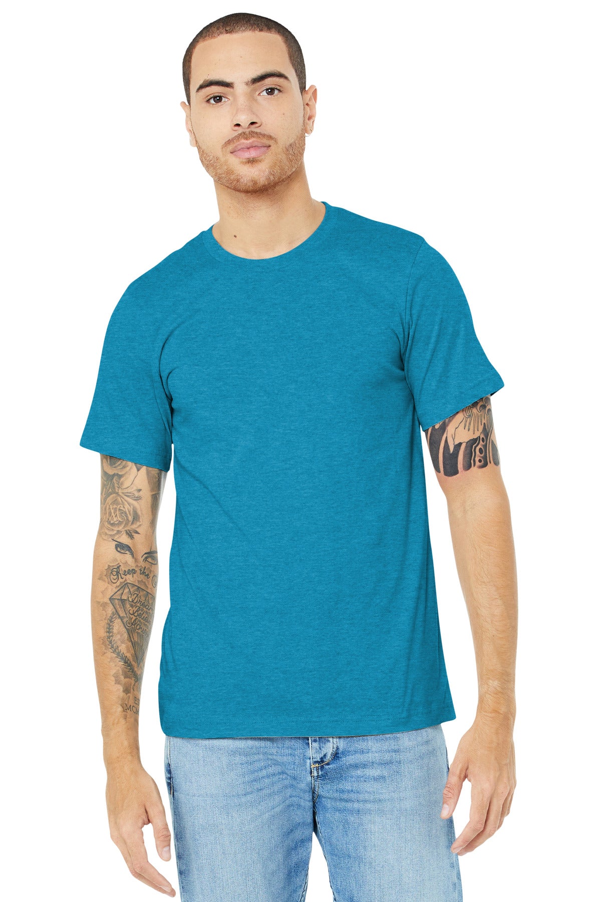 T-Shirts Heather Aqua Bella + Canvas