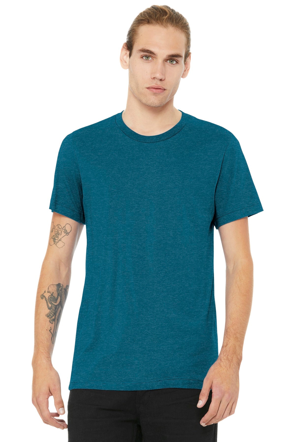 T-Shirts Heather Deep Teal Bella + Canvas