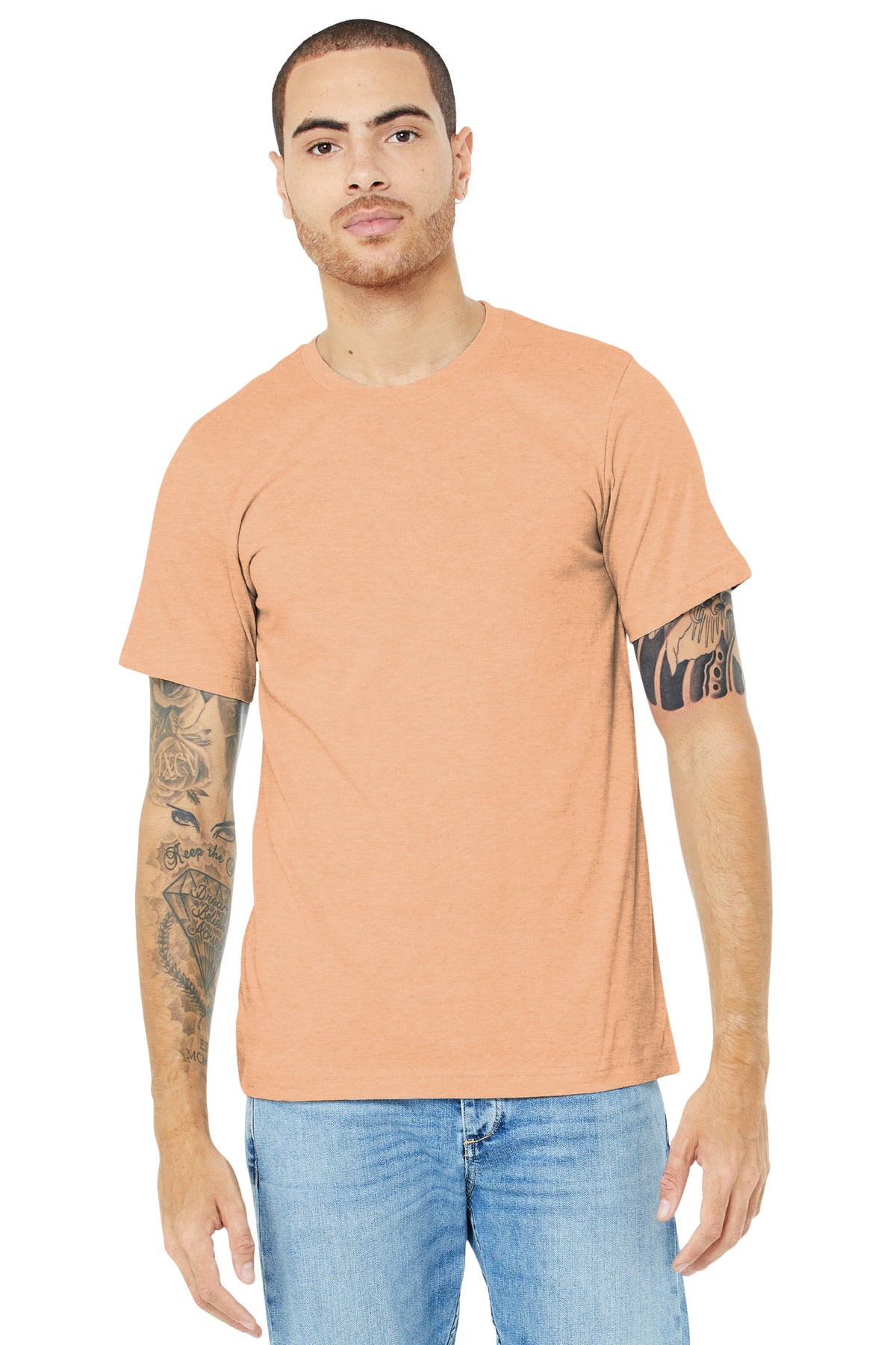 T-Shirts Heather Peach Bella + Canvas