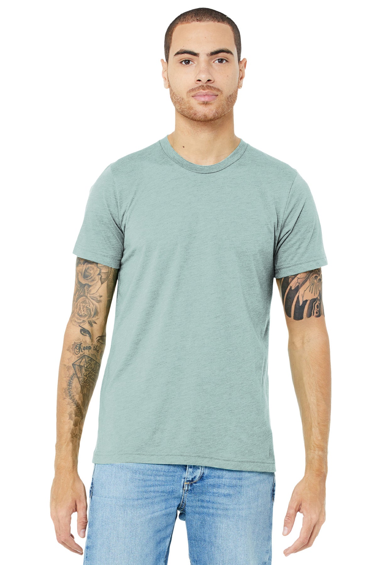 T-Shirts Dusty Blue Triblend Bella + Canvas