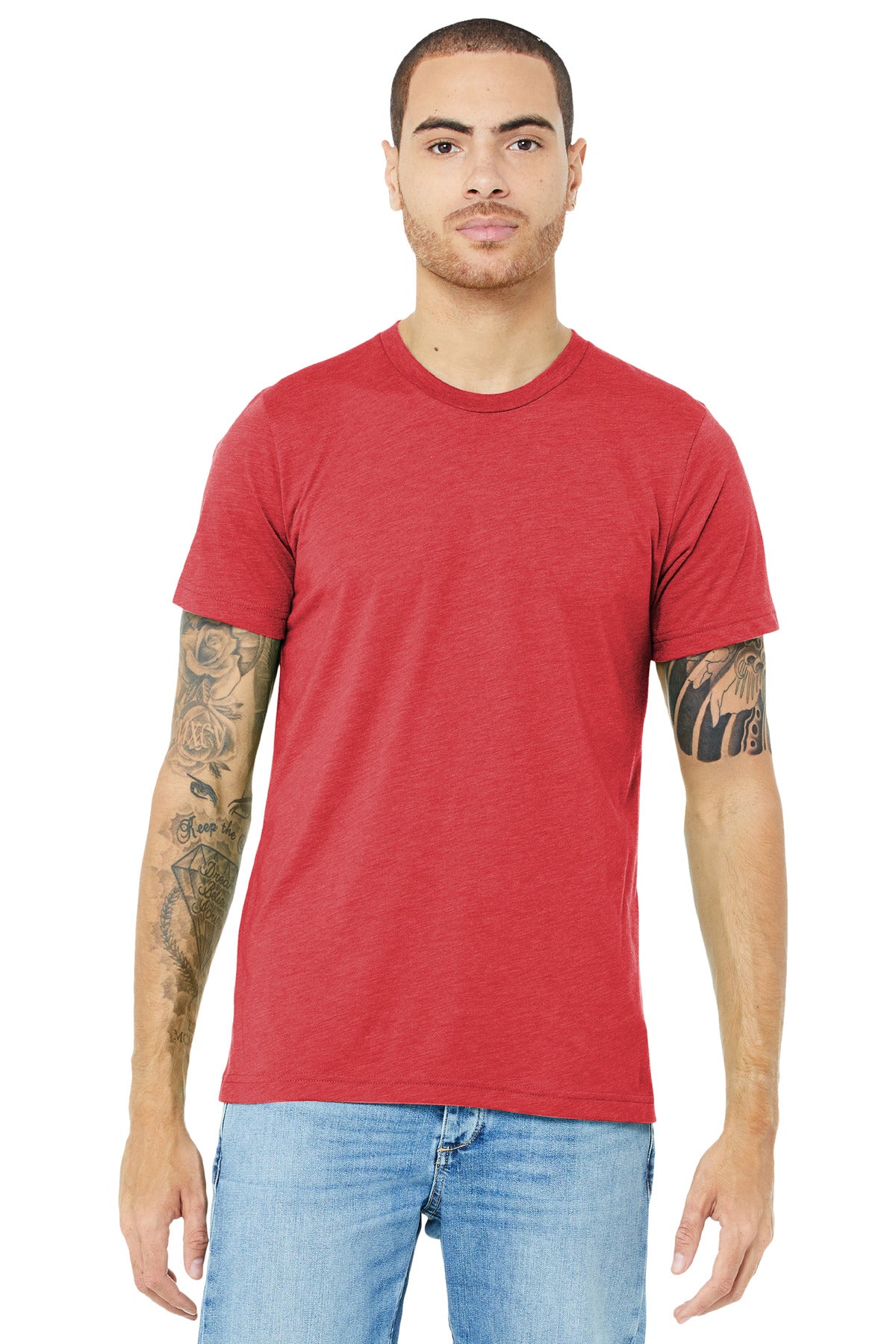 T-Shirts Red Triblend Bella + Canvas