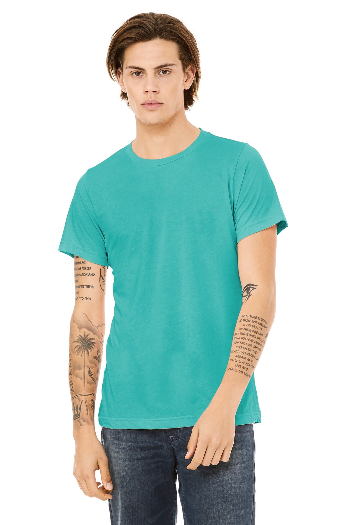 T-Shirts Sea Green Triblend Bella + Canvas