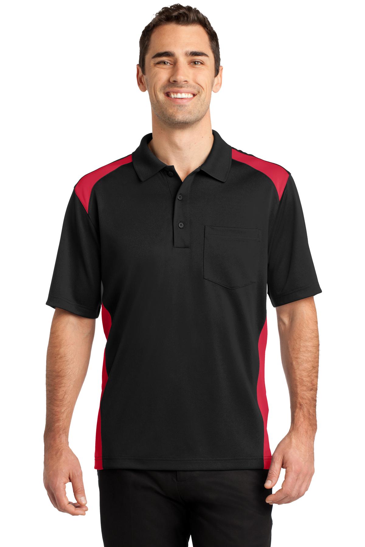 Polos/Knits Black/ Red CornerStone