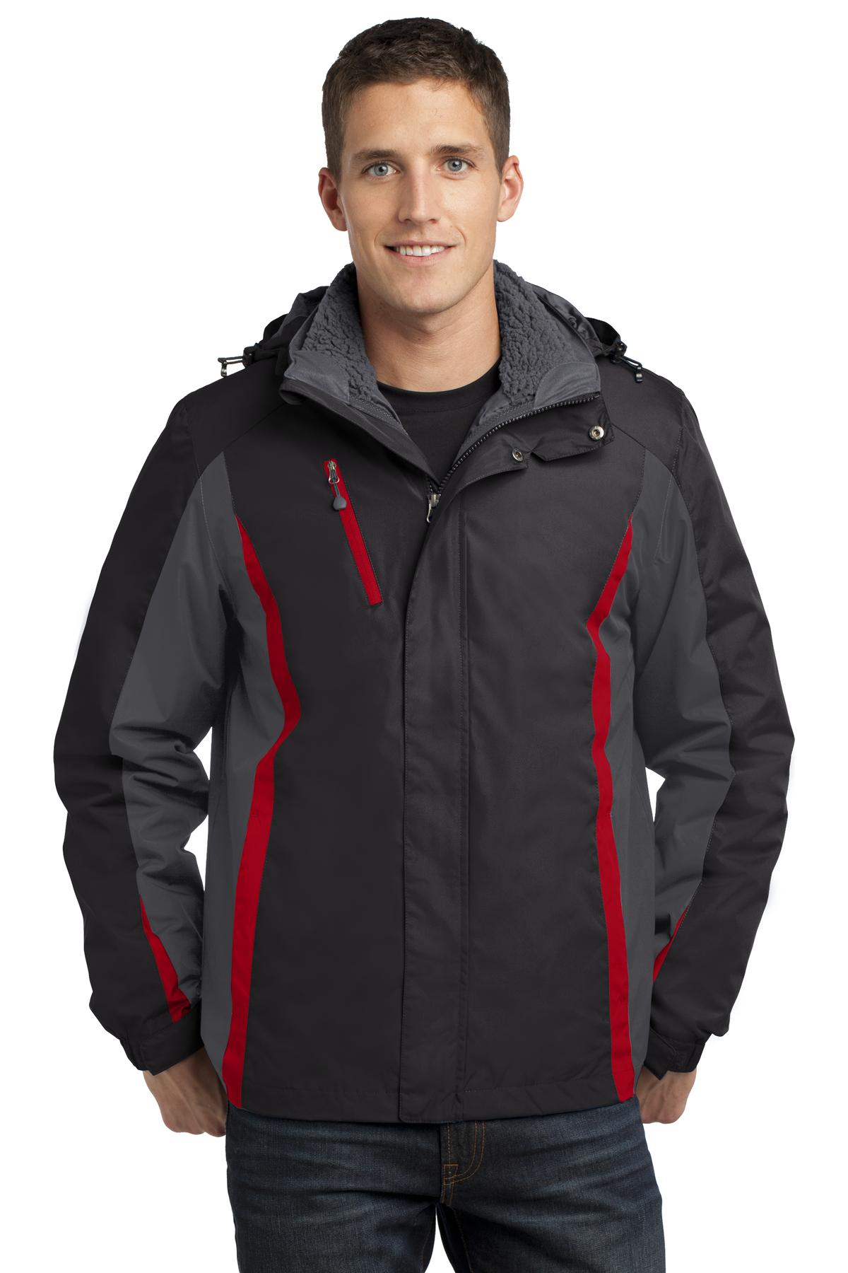 Outerwear Black/ Magnet/ Signal Red Port Authority