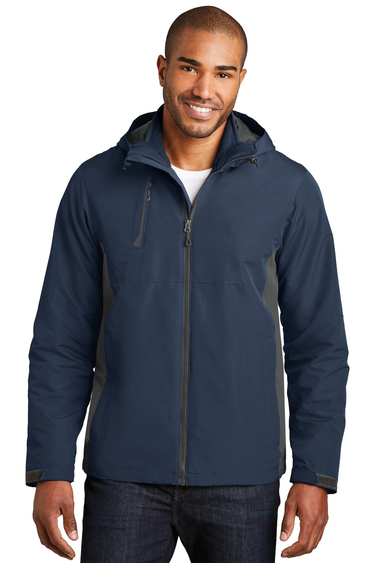 Outerwear Dress Blue Navy/ Grey Steel Port Authority