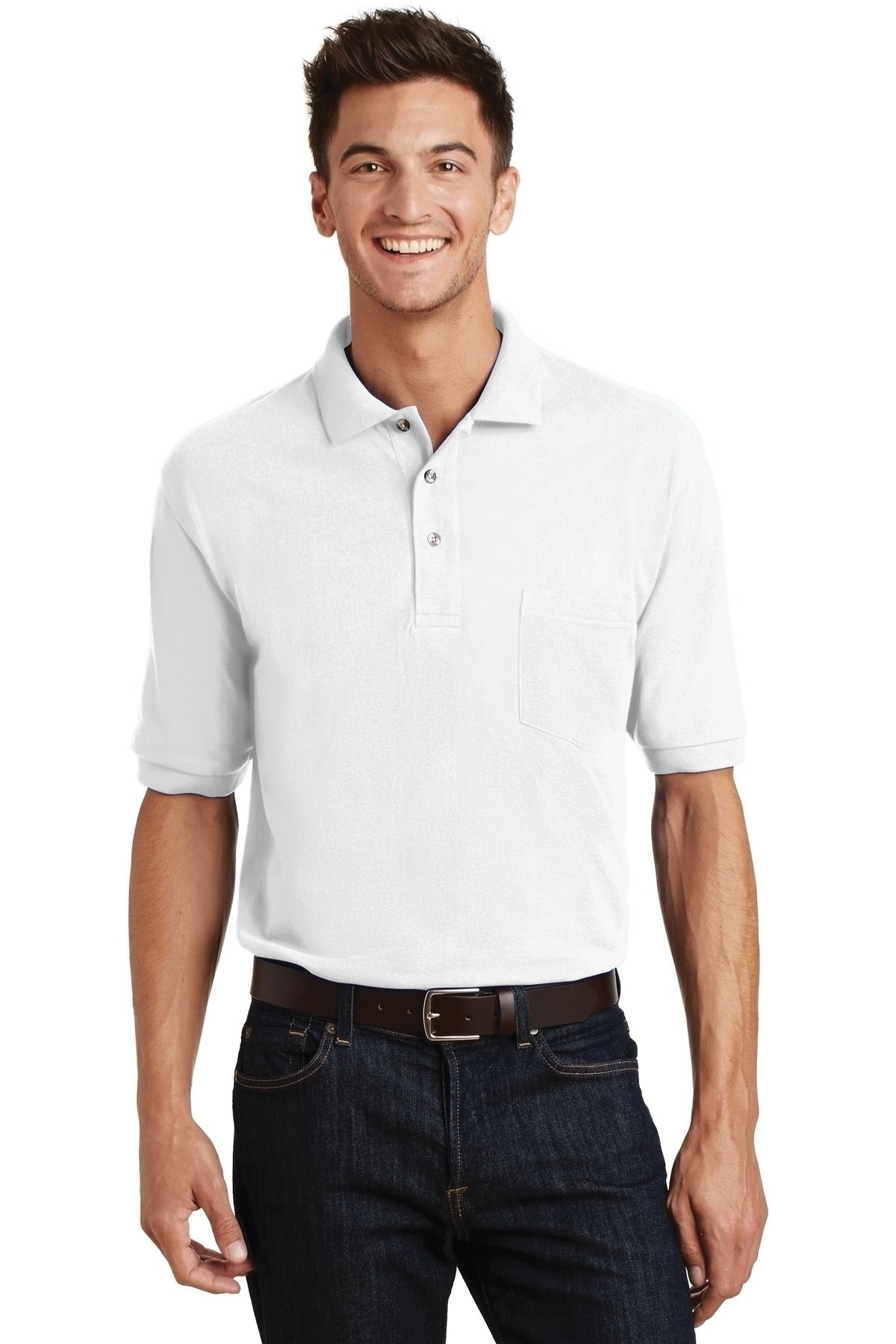 Polos/Knits White Port Authority