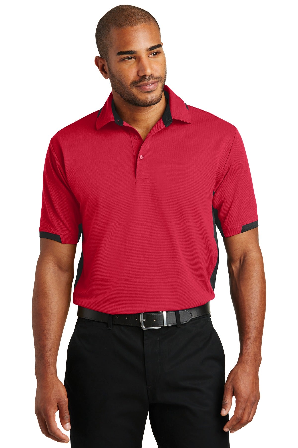 Polos/Knits Engine Red/ Black Port Authority