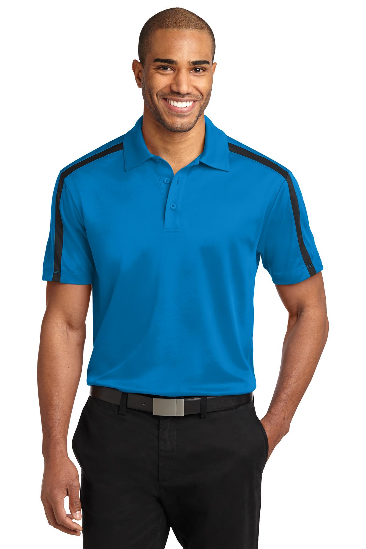 Polos/Knits Brilliant Blue/ Black Port Authority