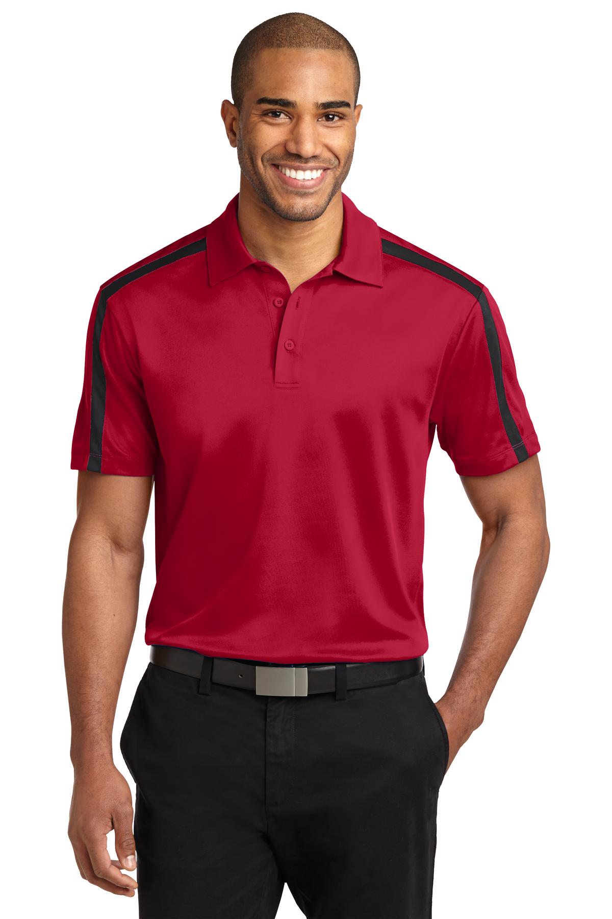 Polos/Knits Red/ Black Port Authority
