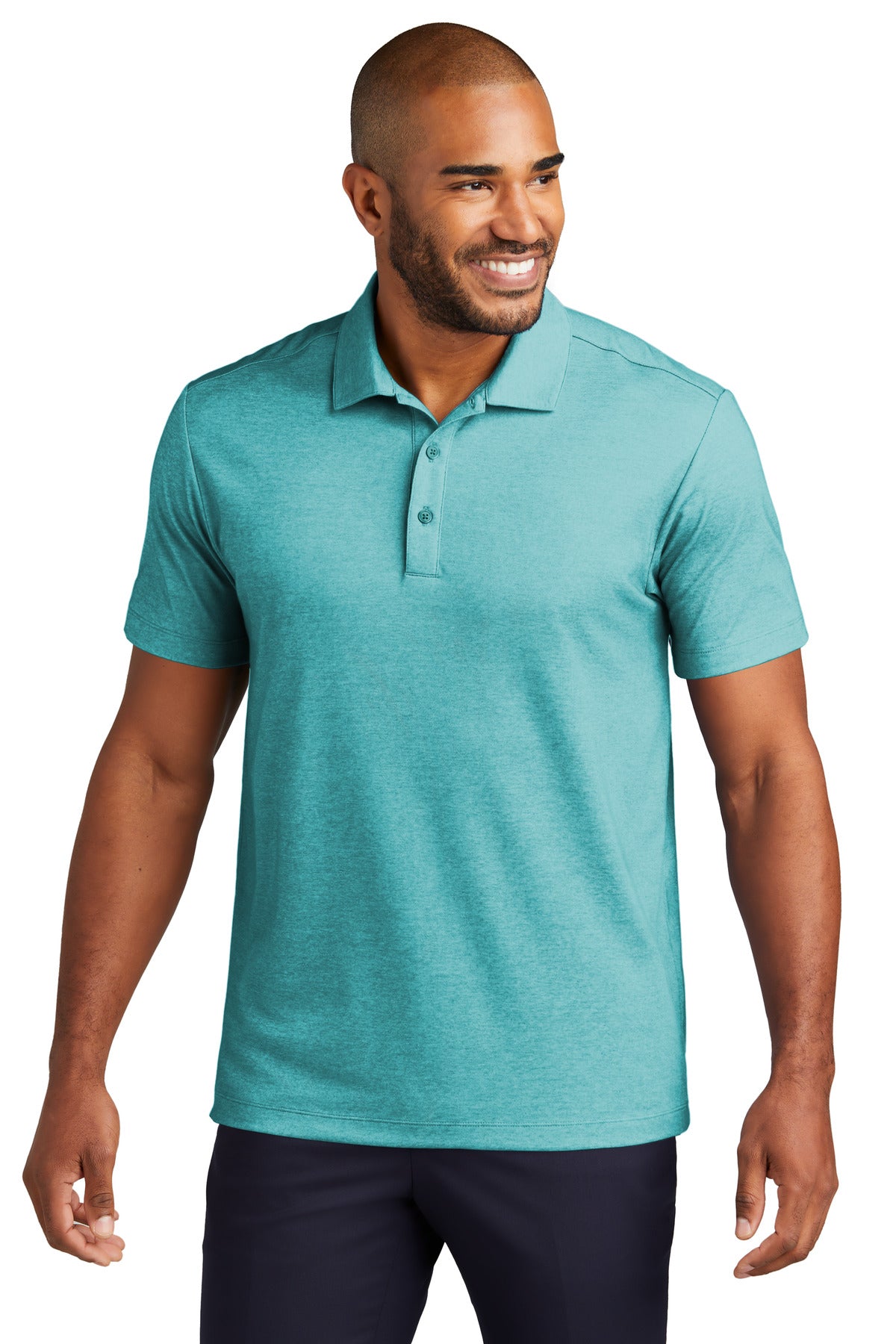 Polos/Knits Dark Teal Heather Port Authority