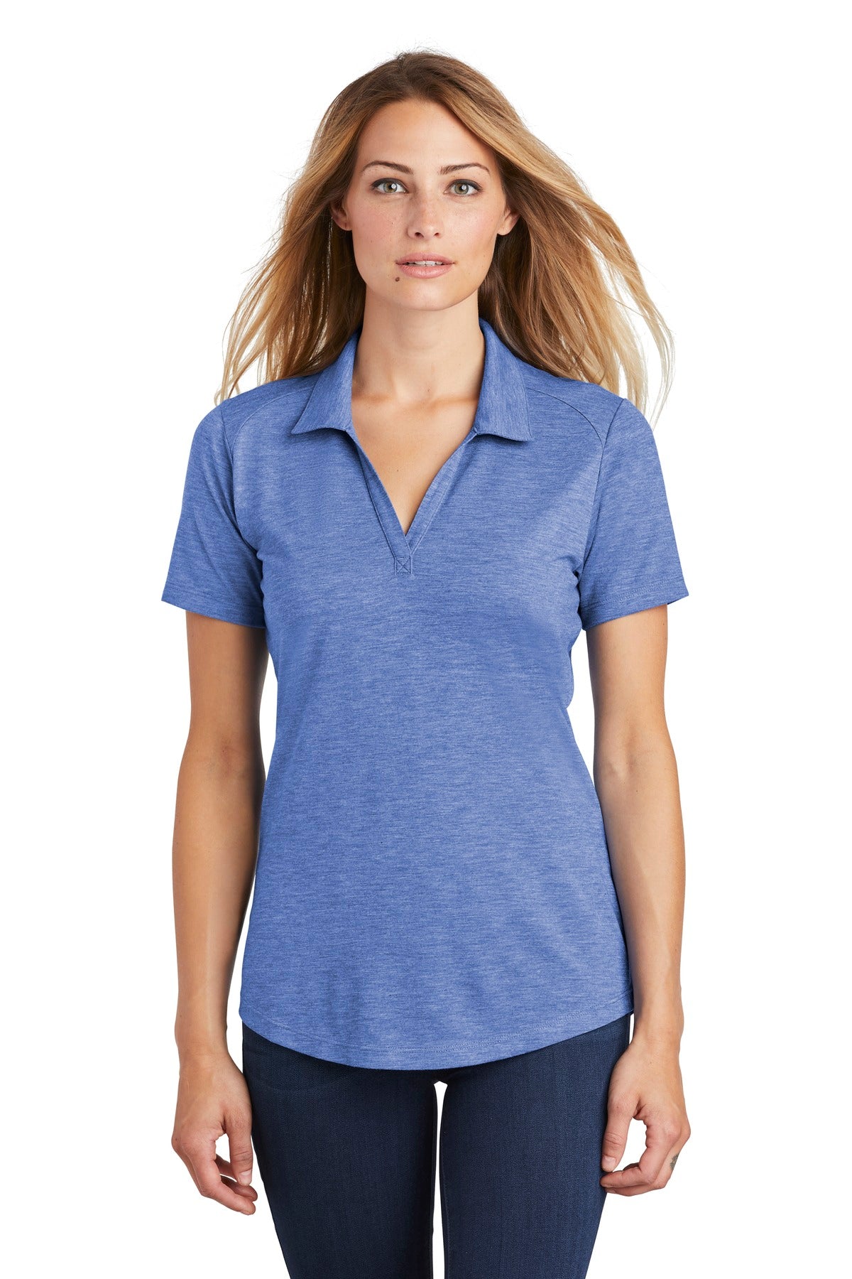 Ladies True Royal Heather Sport-Tek