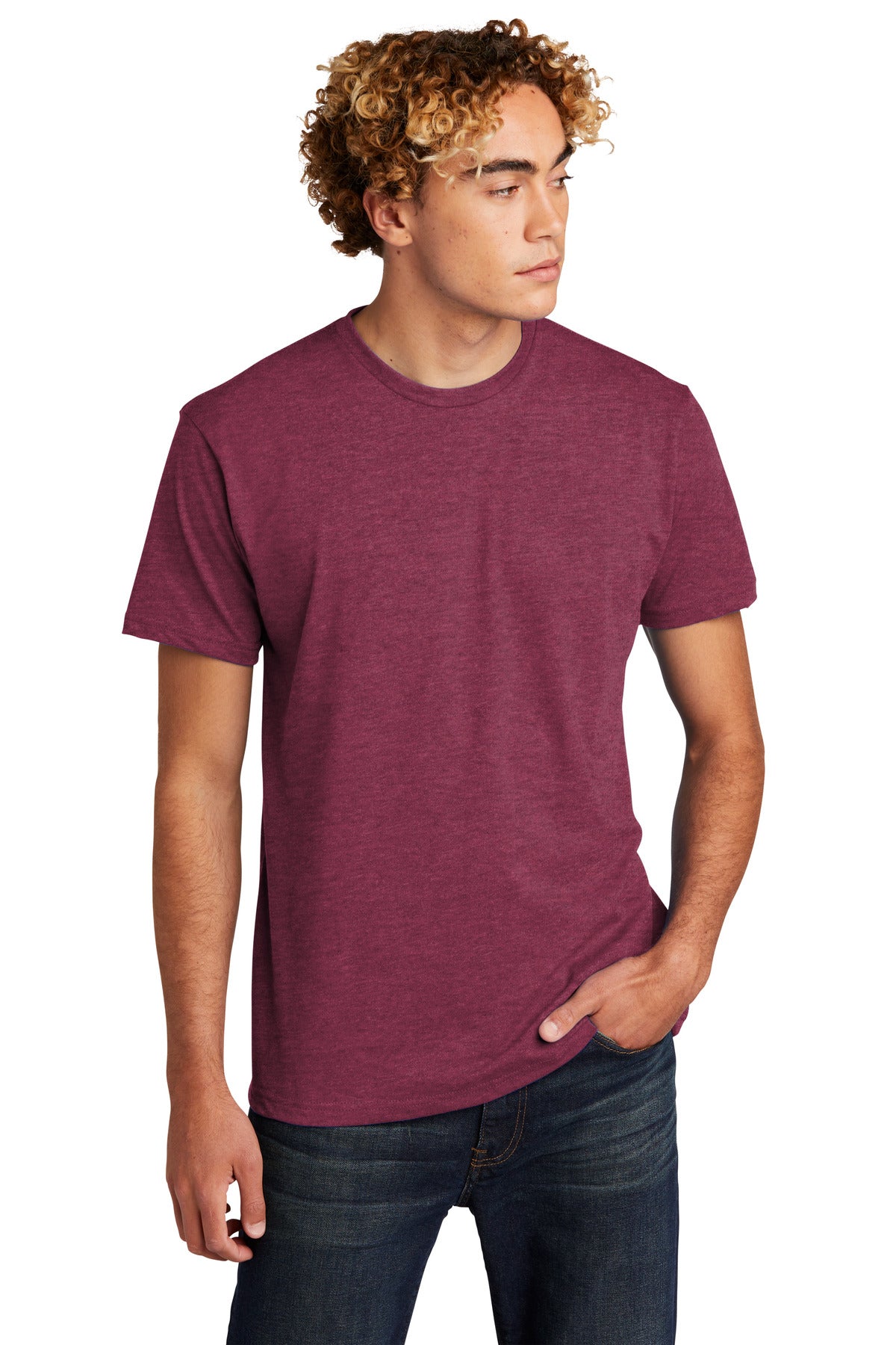 T-Shirts Heather Maroon Next Level