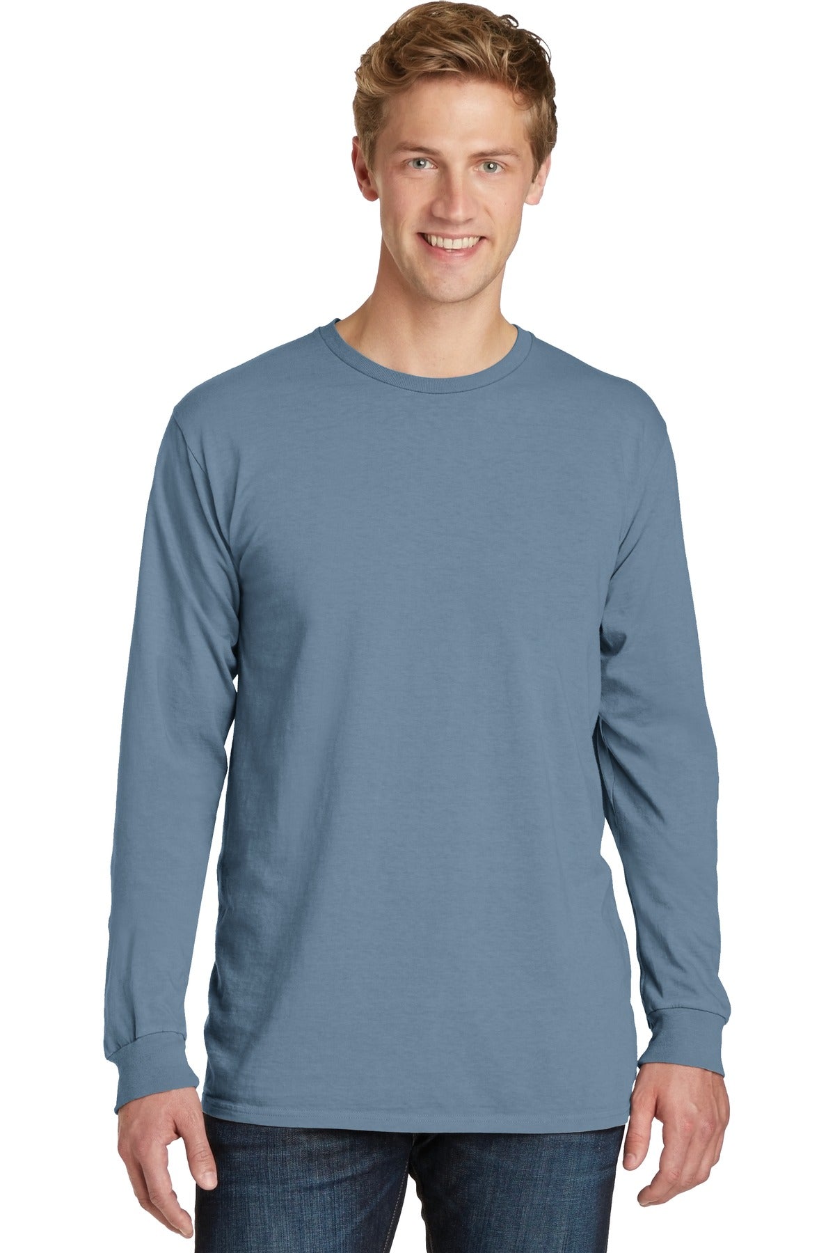 T-Shirts Denim Blue Port & Company