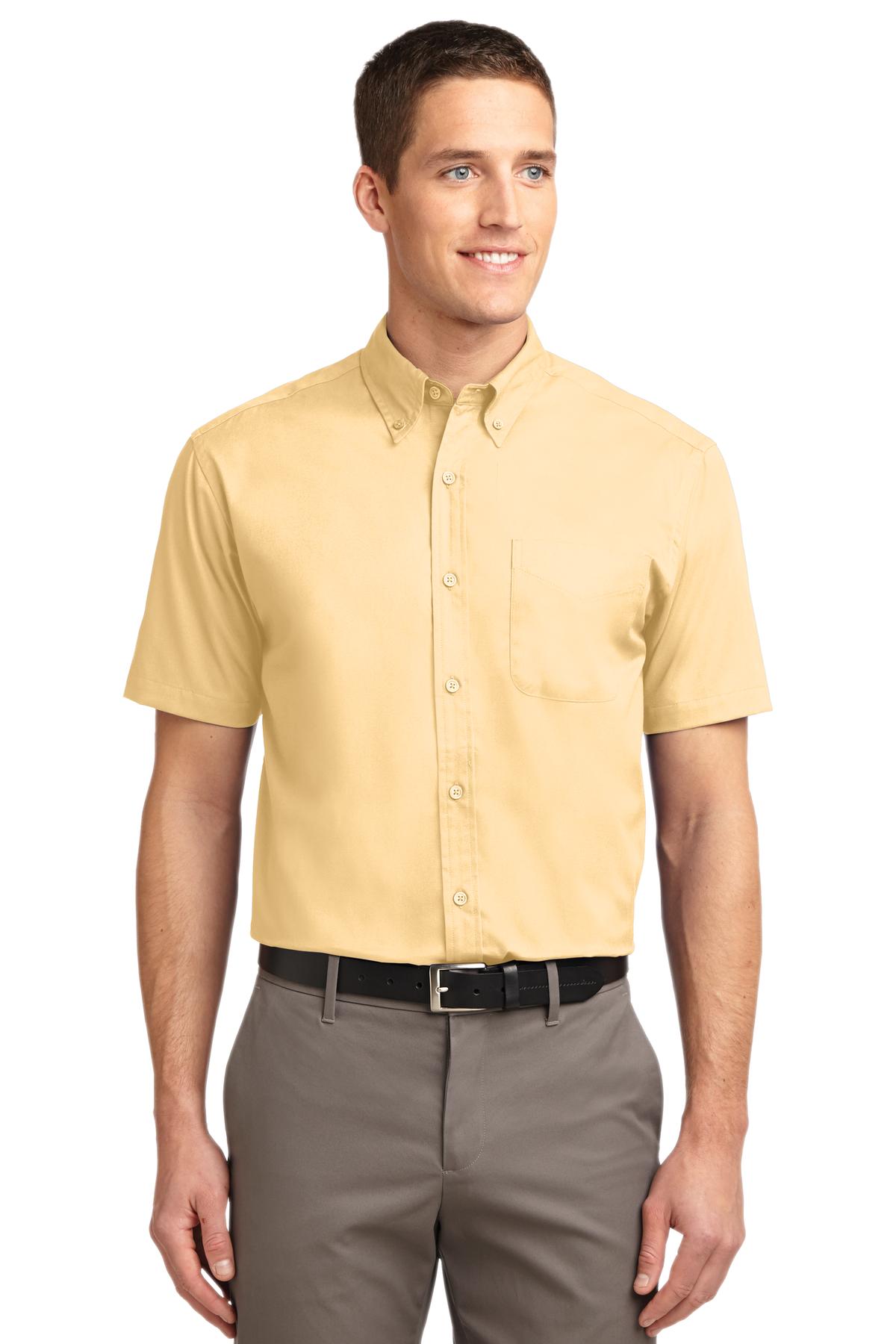 Woven Shirts Yellow Port Authority