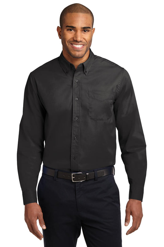 Woven Shirts Black Light Stone Port Authority
