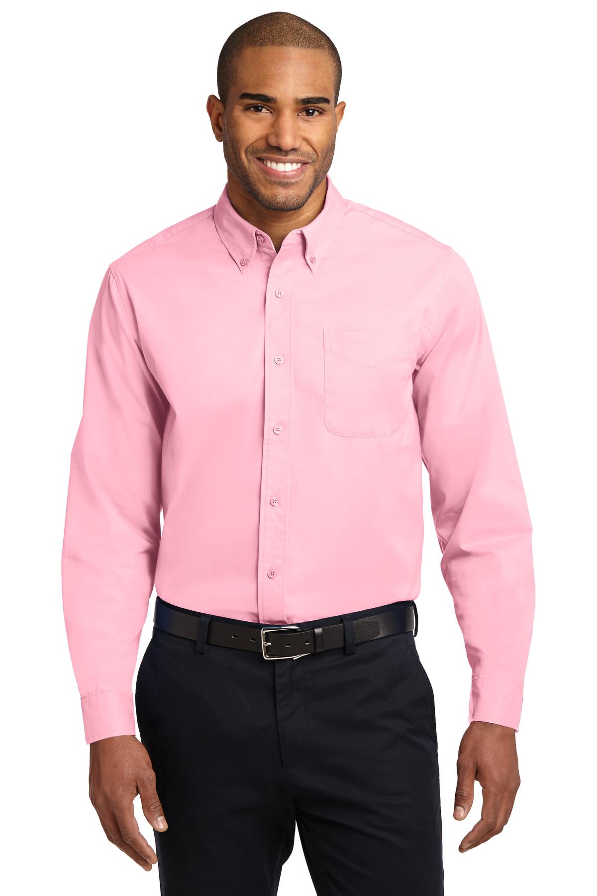 Woven Shirts Light Pink Port Authority