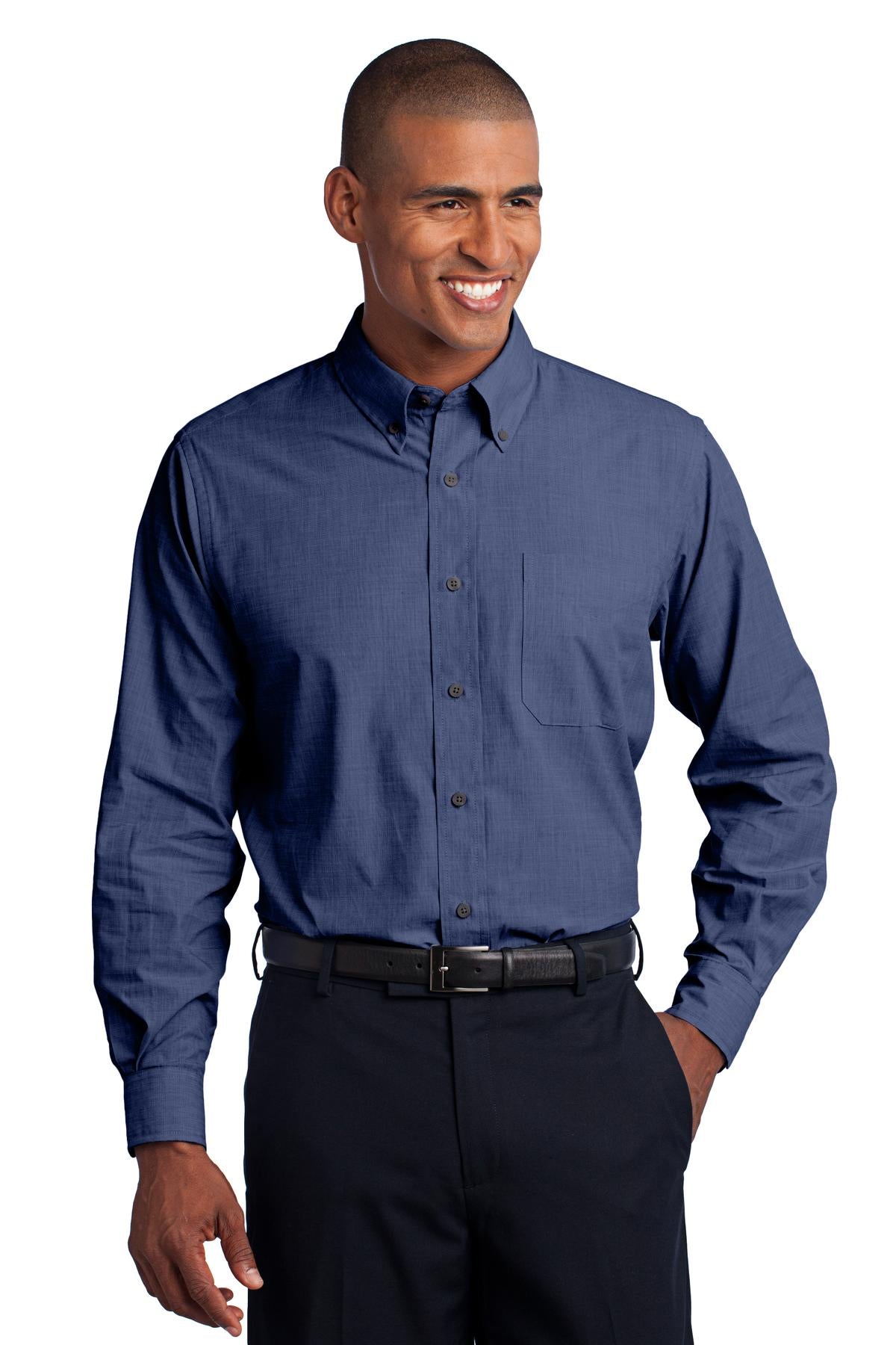 Woven Shirts Deep Blue Port Authority