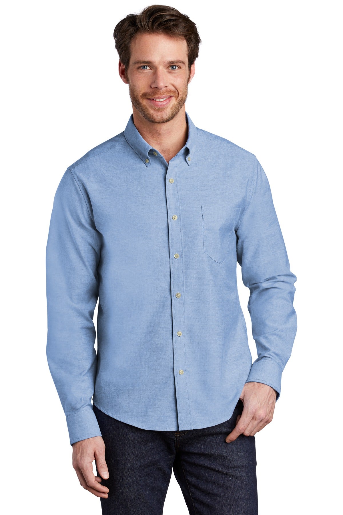 Woven Shirts Oxford Blue Port Authority