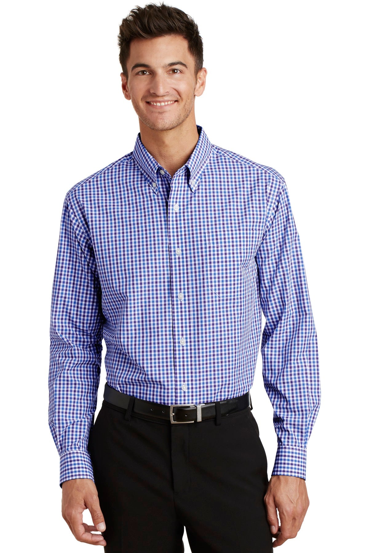 Woven Shirts Blue/ Purple Port Authority