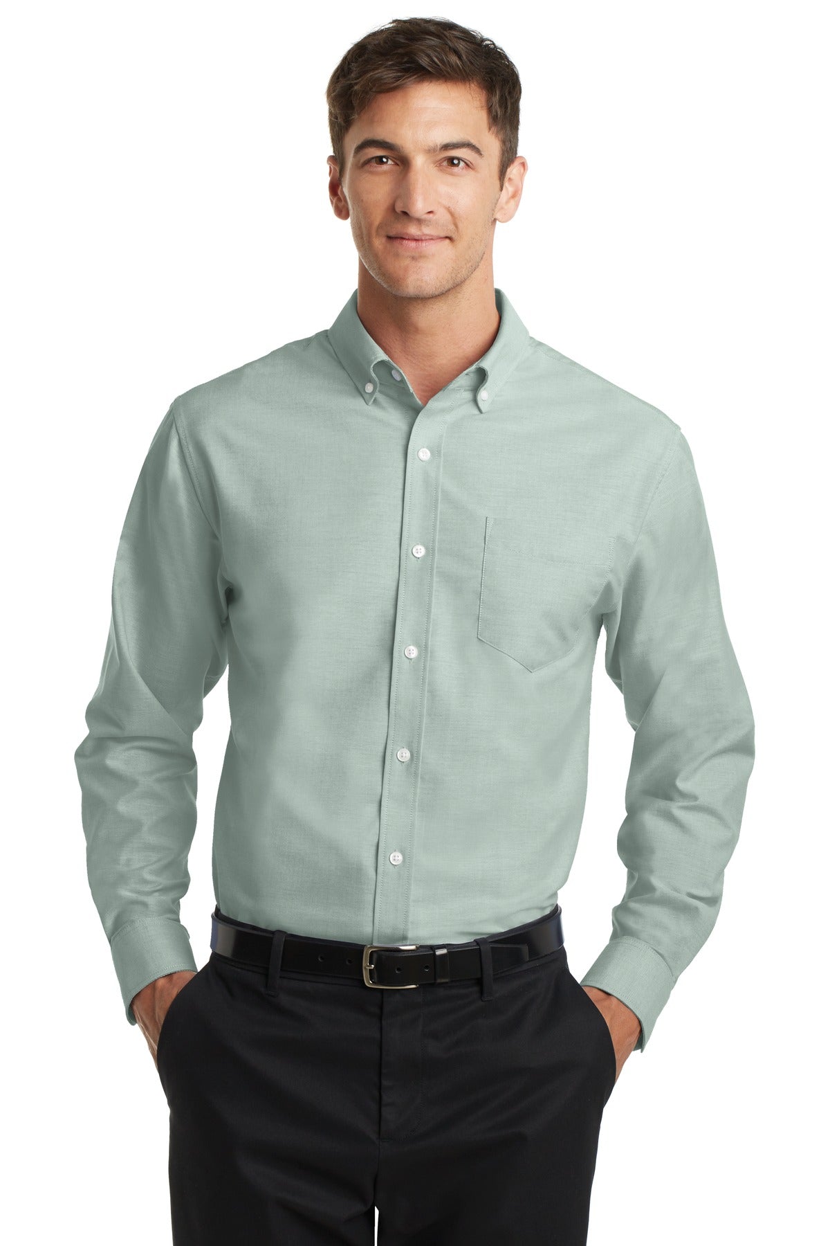 Woven Shirts Green Port Authority