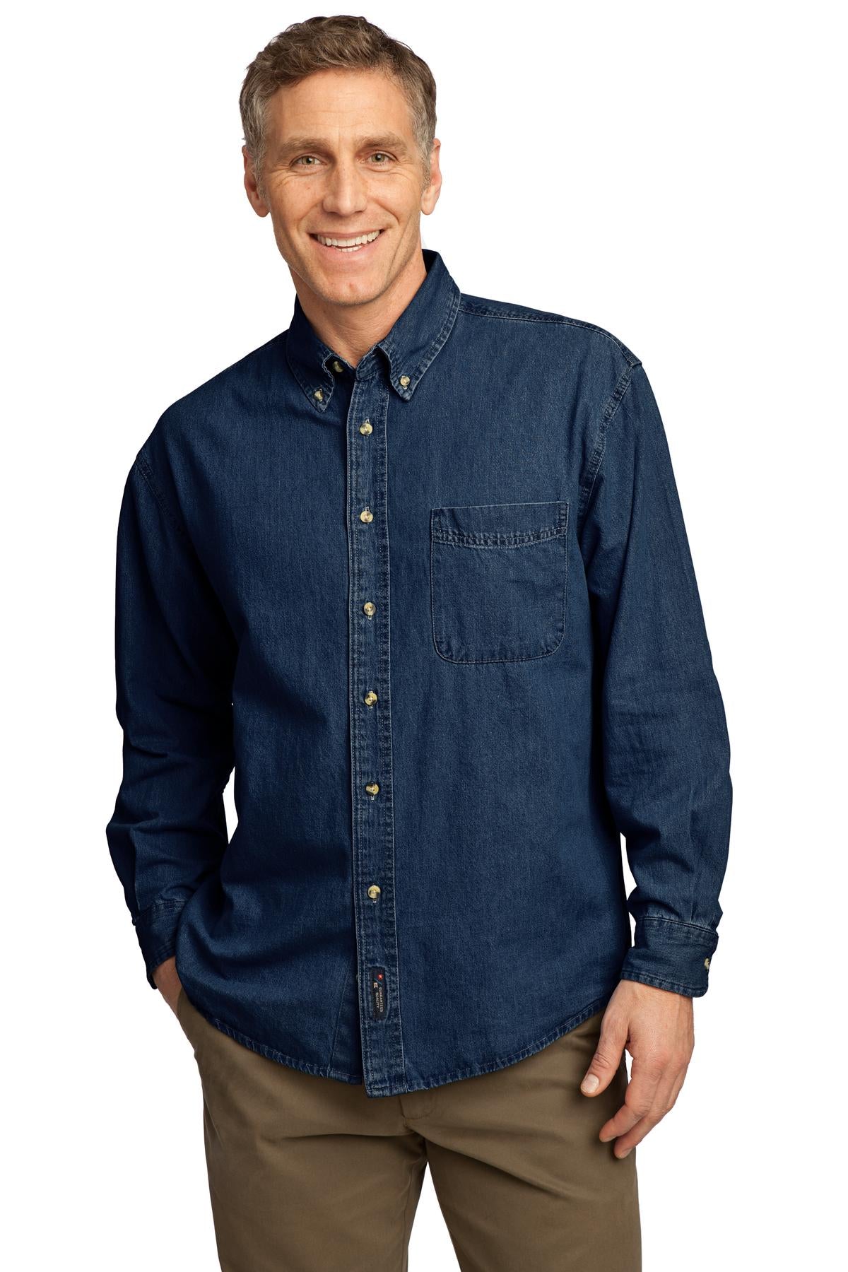 Woven Shirts Ink Blue* Port & Company