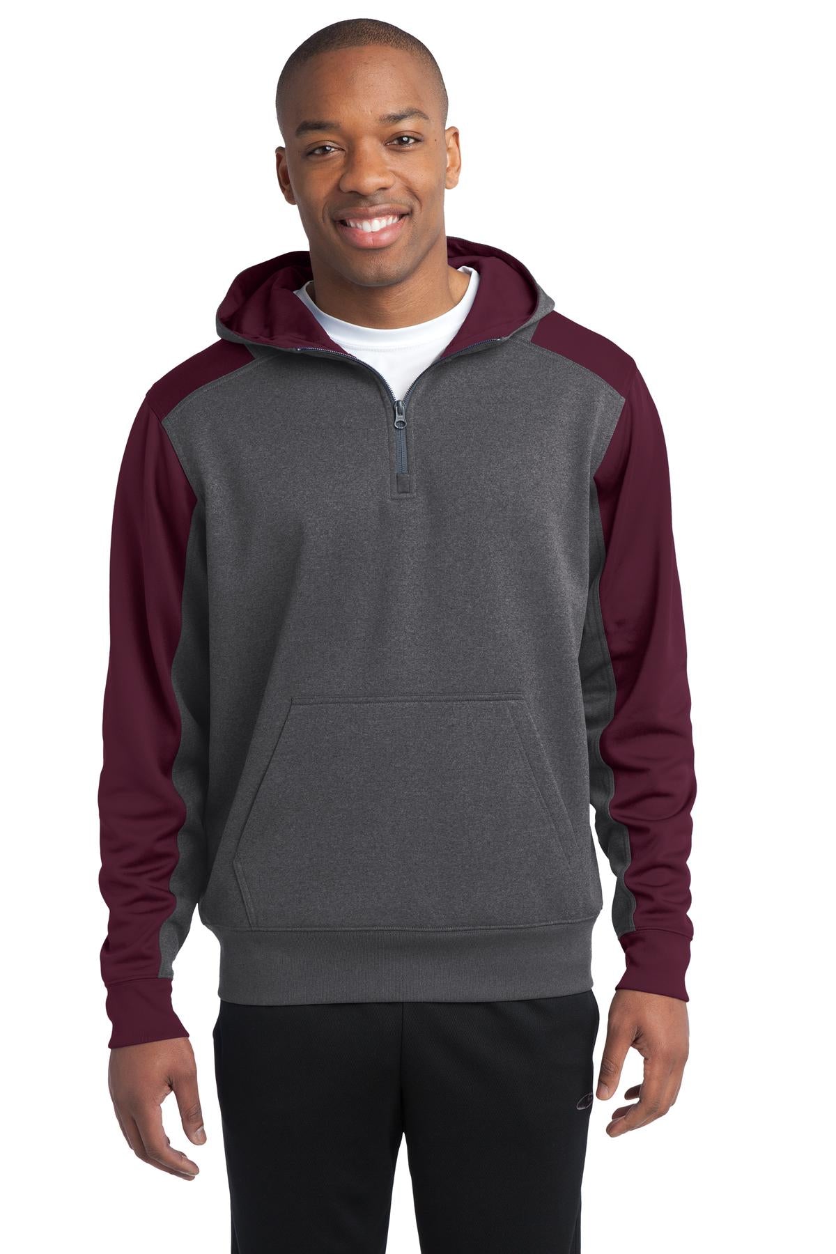 Sweatshirts/Fleece Graphite Heather/ Maroon Sport-Tek