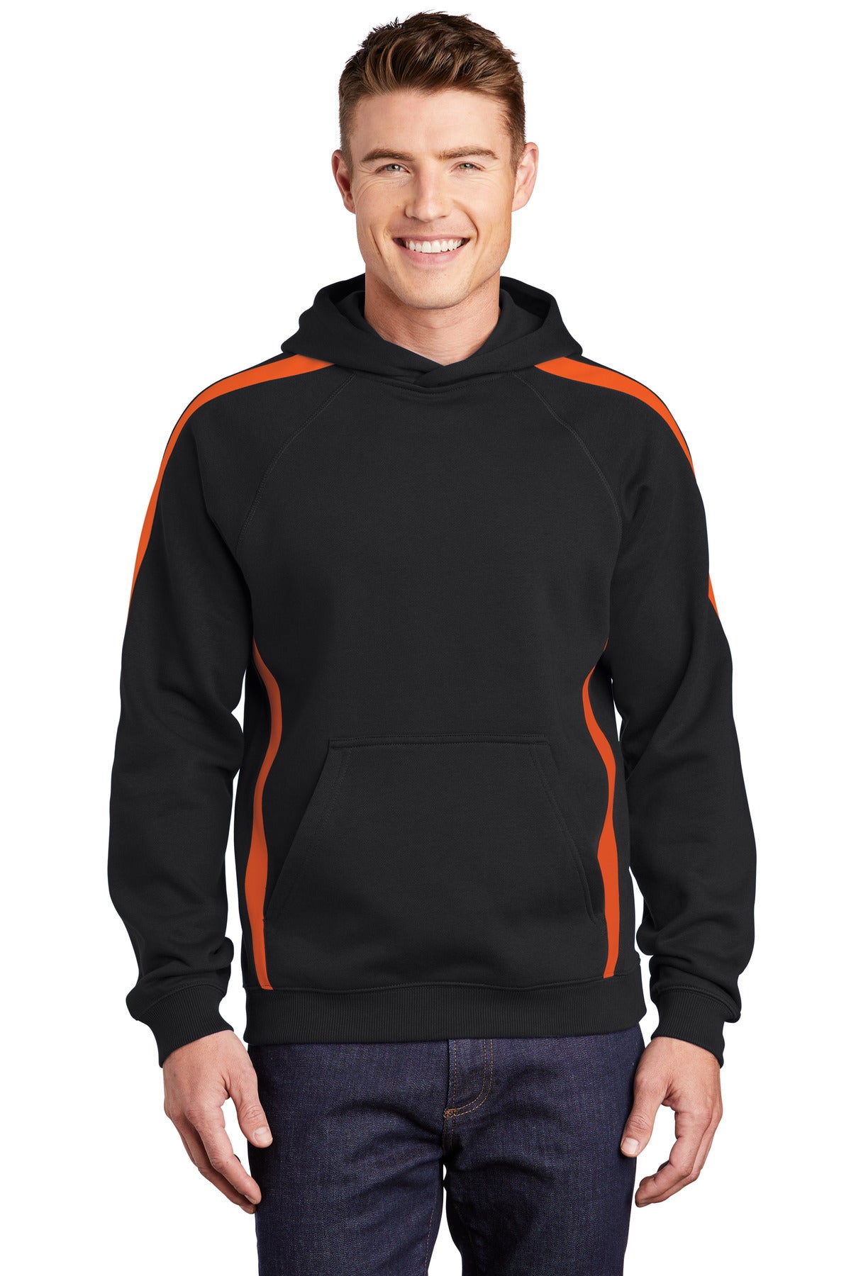 Sweatshirts/Fleece Black/ Deep Orange Sport-Tek