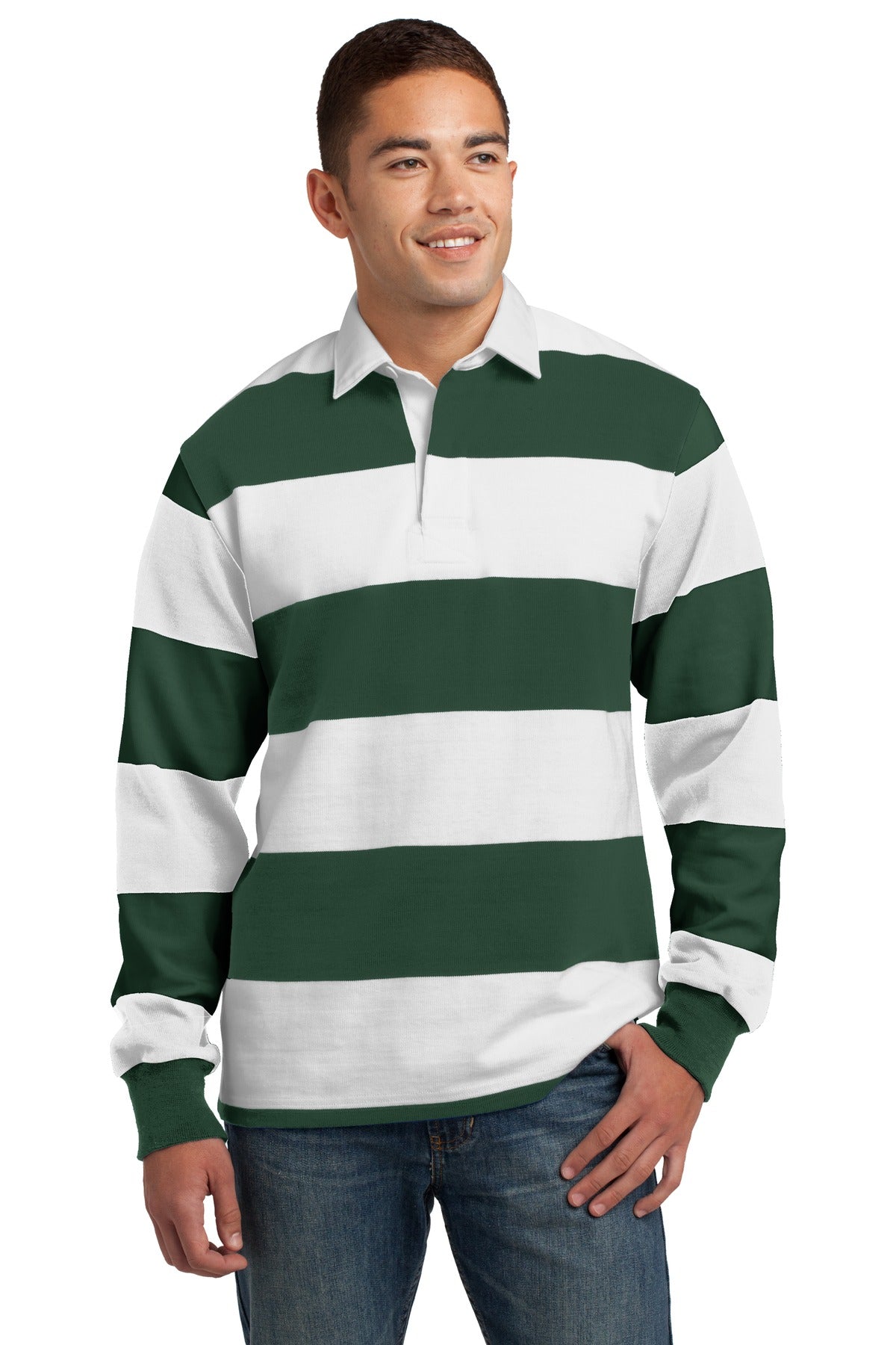 Polos/Knits Forest Green/ White Sport-Tek