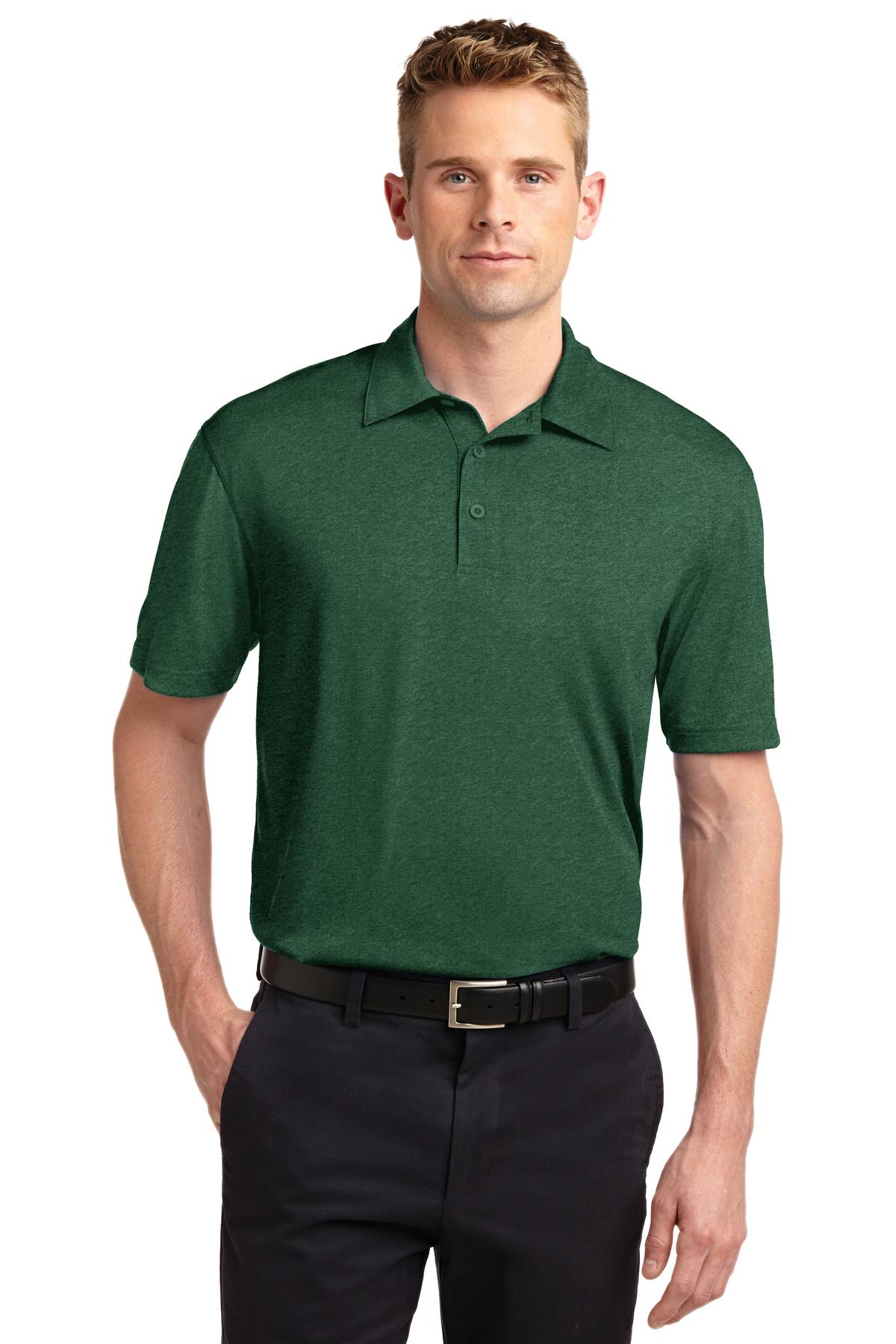 Polos/Knits Forest Green Heather Sport-Tek