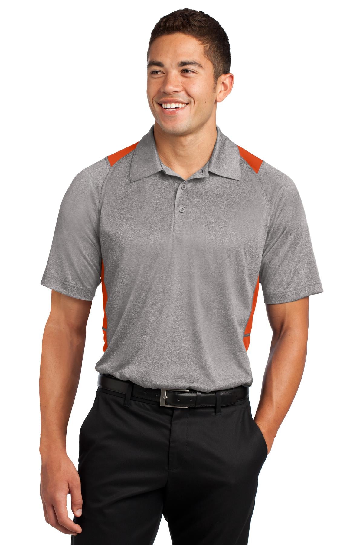 Polos/Knits Vintage Heather/ Deep Orange Sport-Tek