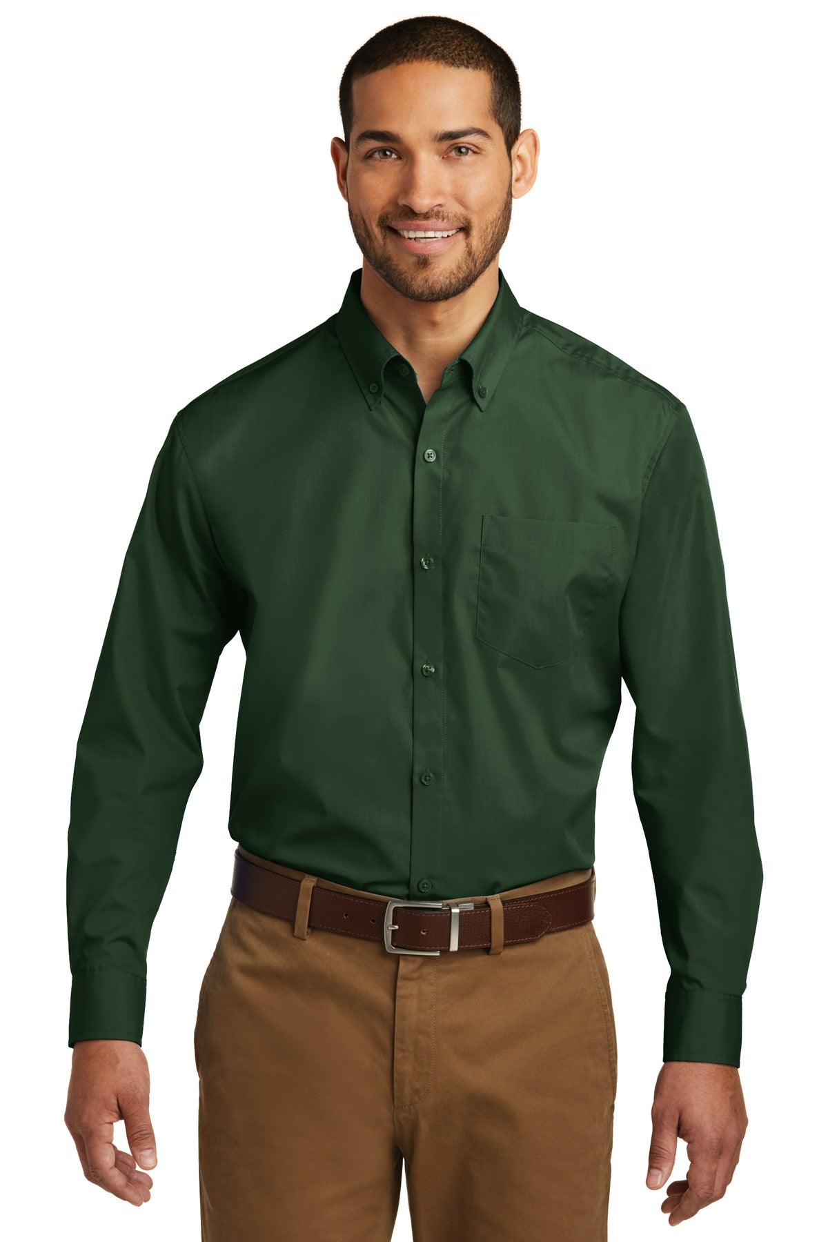 Woven Shirts Deep Forest Green Port Authority