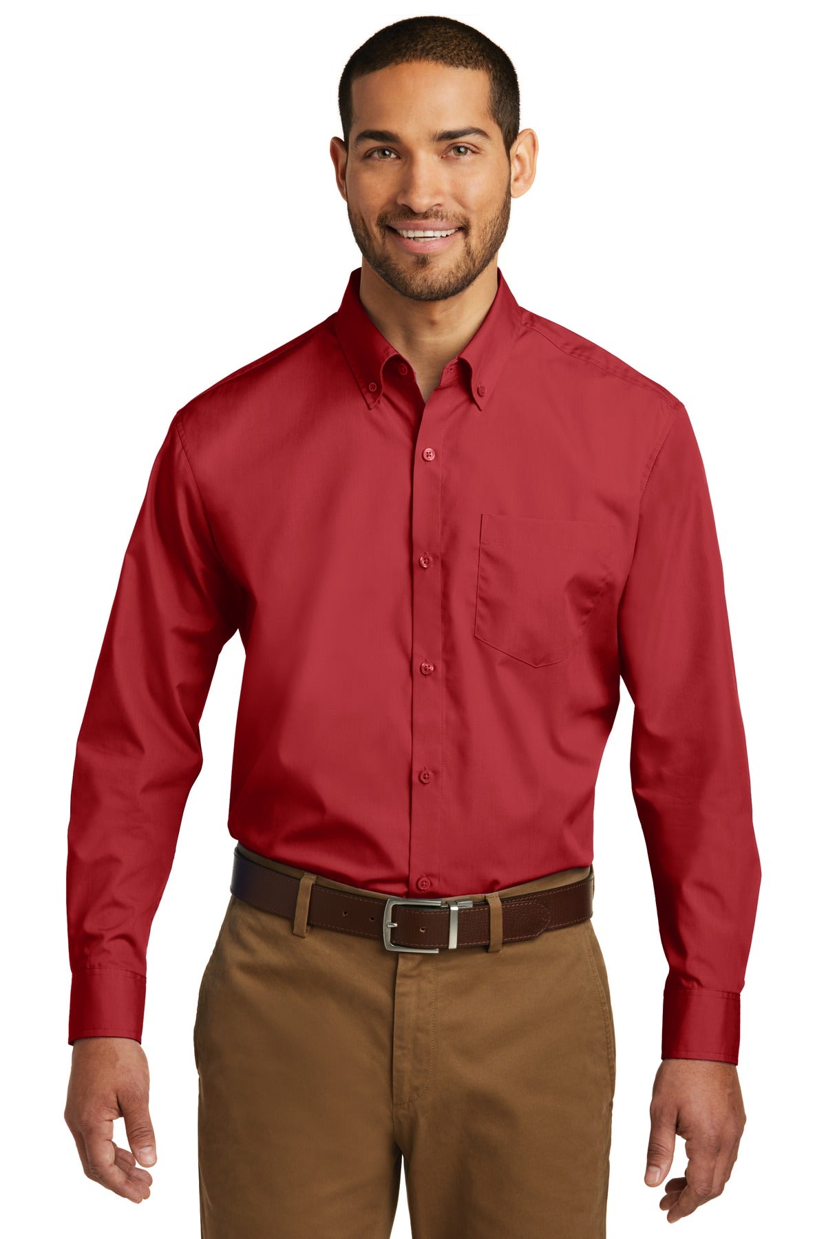 Woven Shirts Rich Red Port Authority
