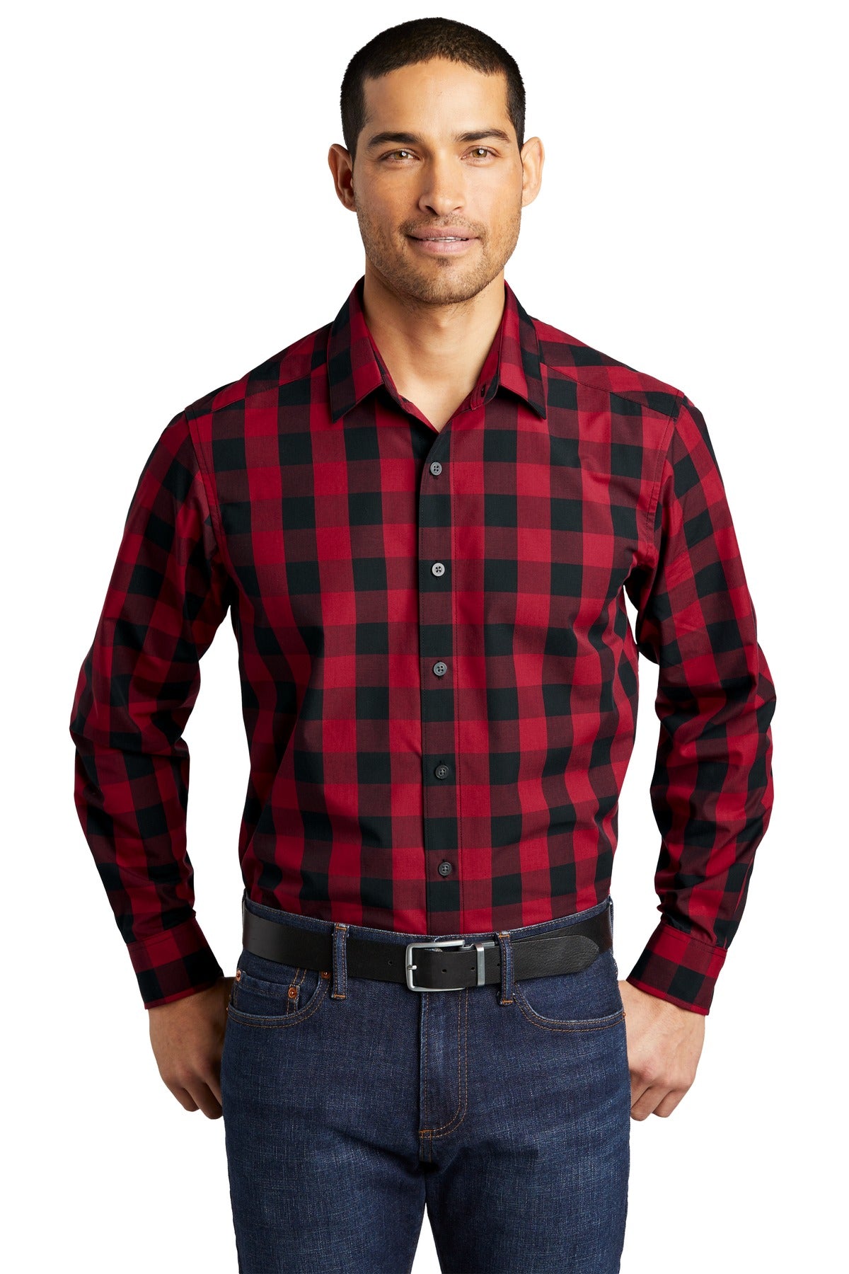 Woven Shirts Rich Red Port Authority