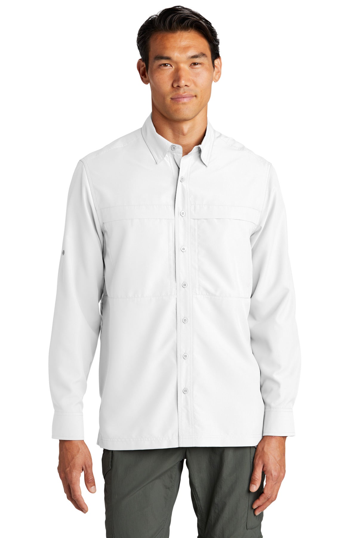 Woven Shirts White Port Authority